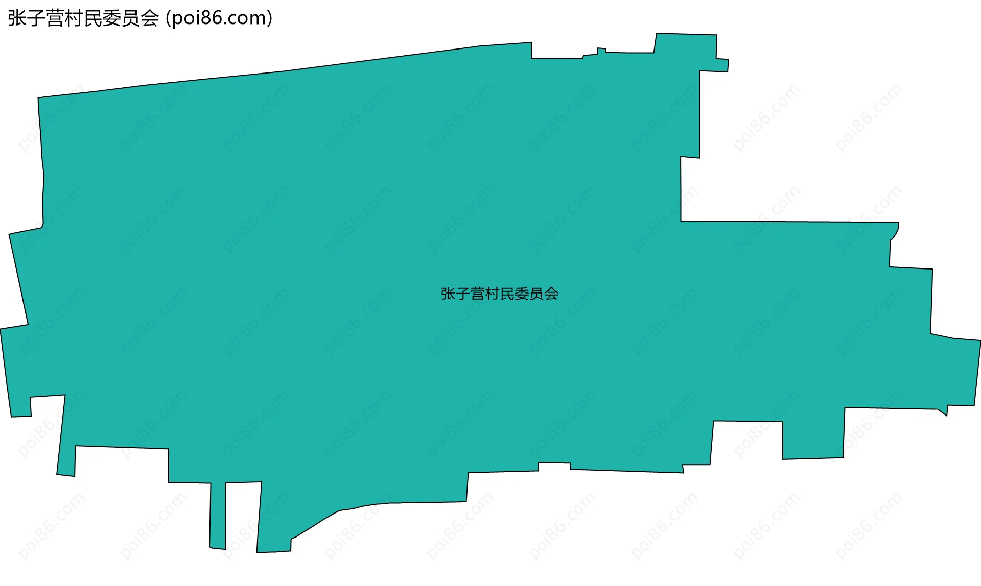 张子营村民委员会边界地图