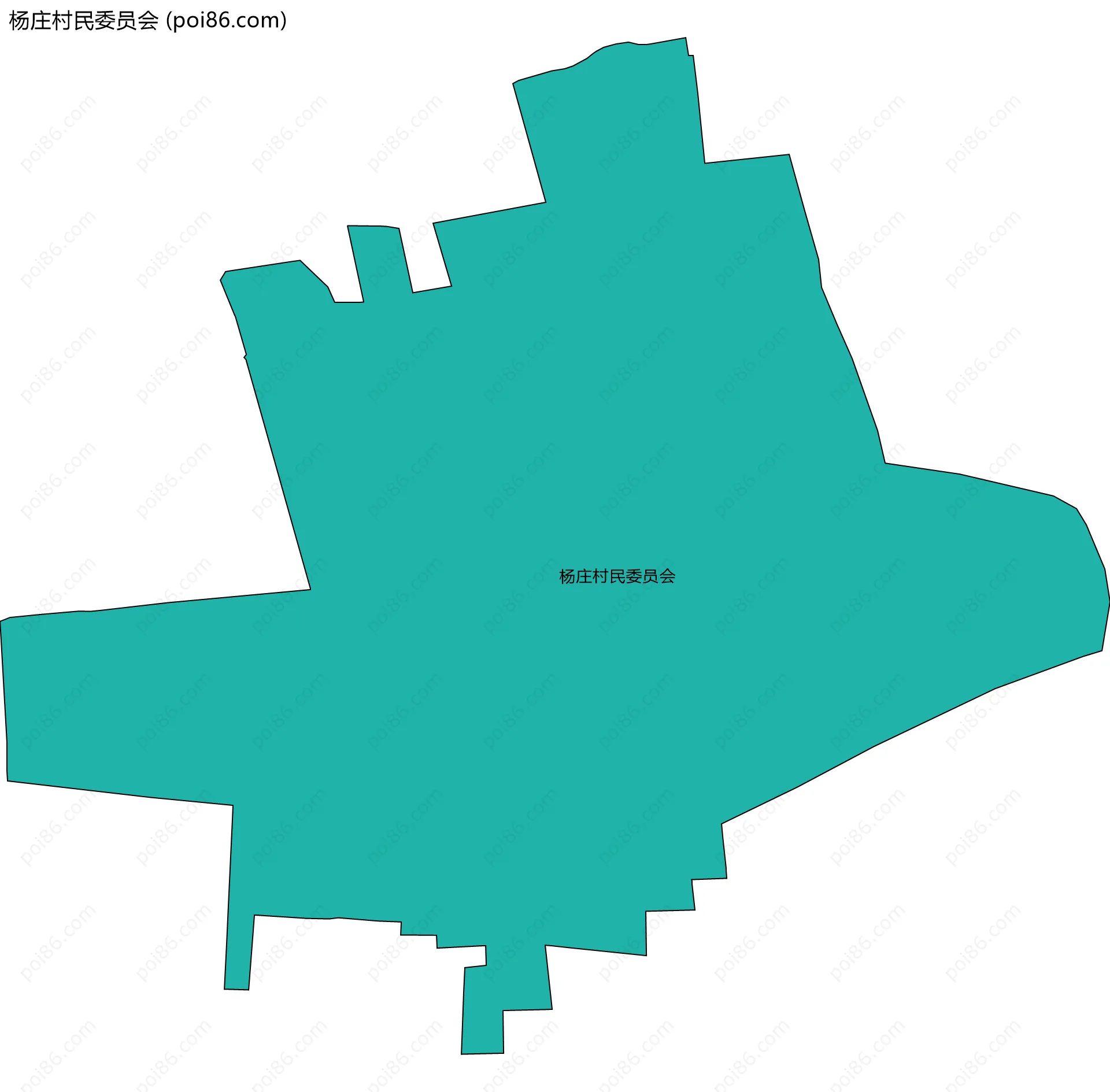 杨庄村民委员会边界地图