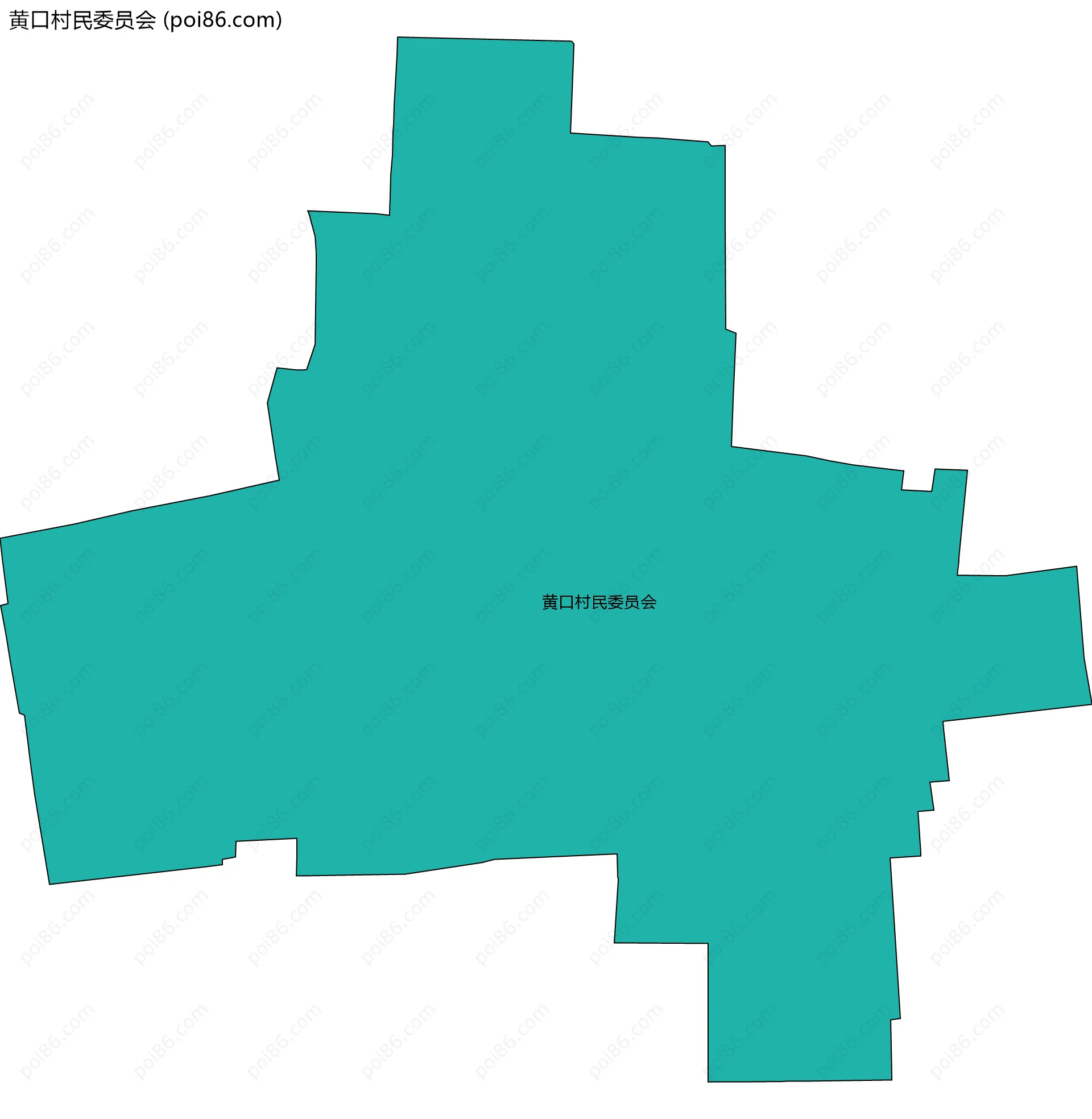 黄口村民委员会边界地图