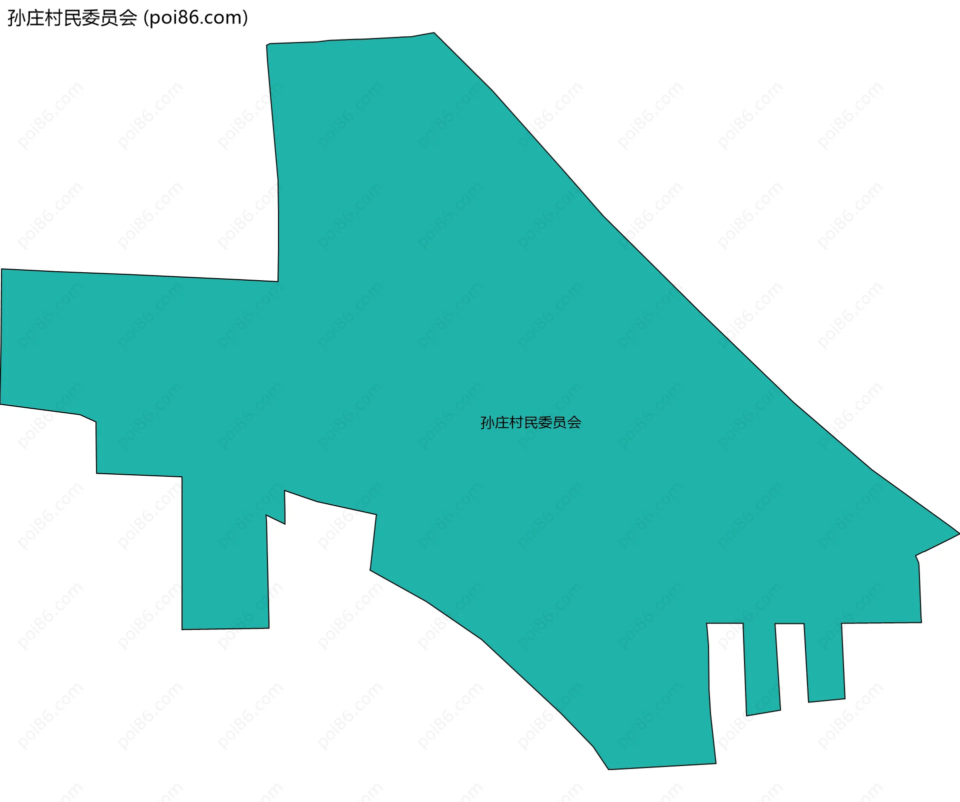 孙庄村民委员会边界地图