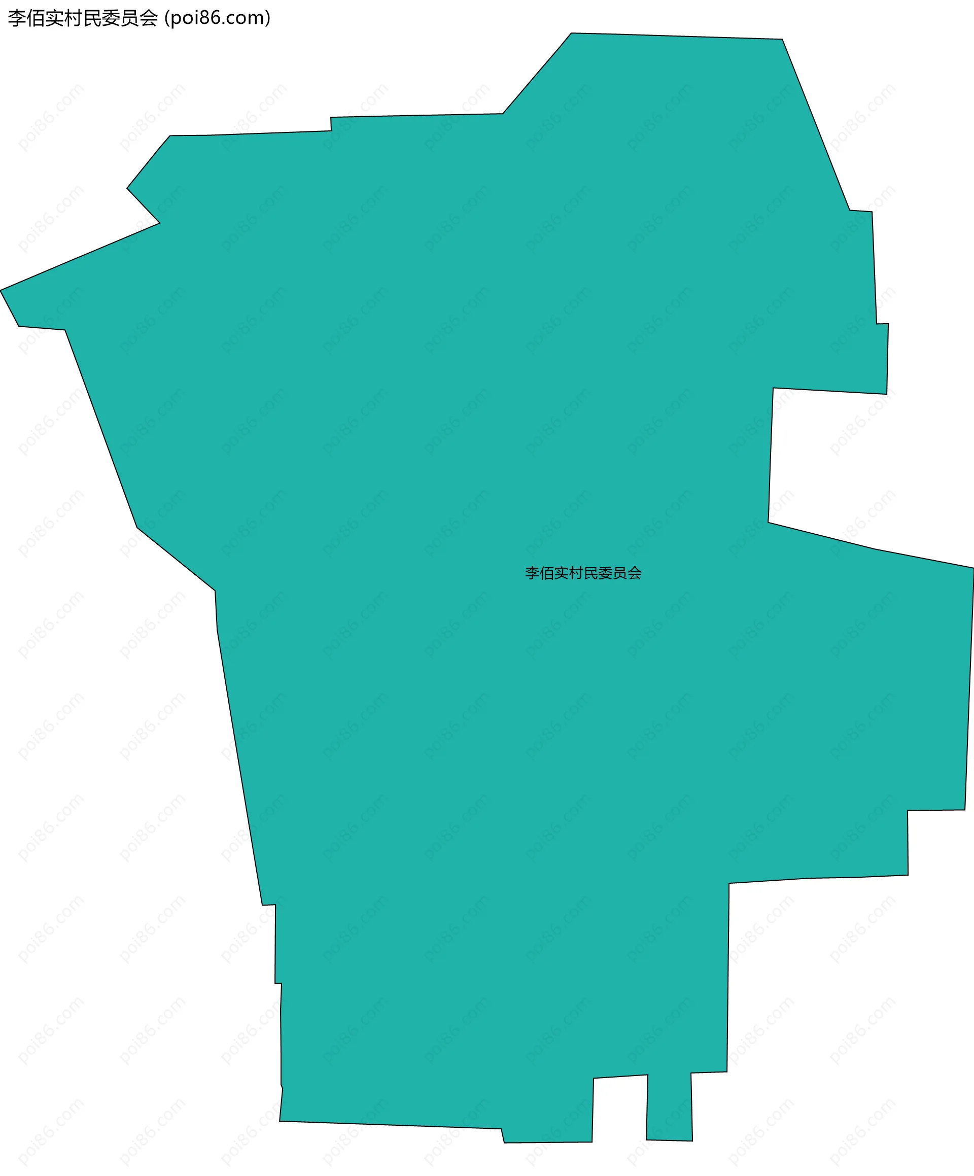 李佰实村民委员会边界地图