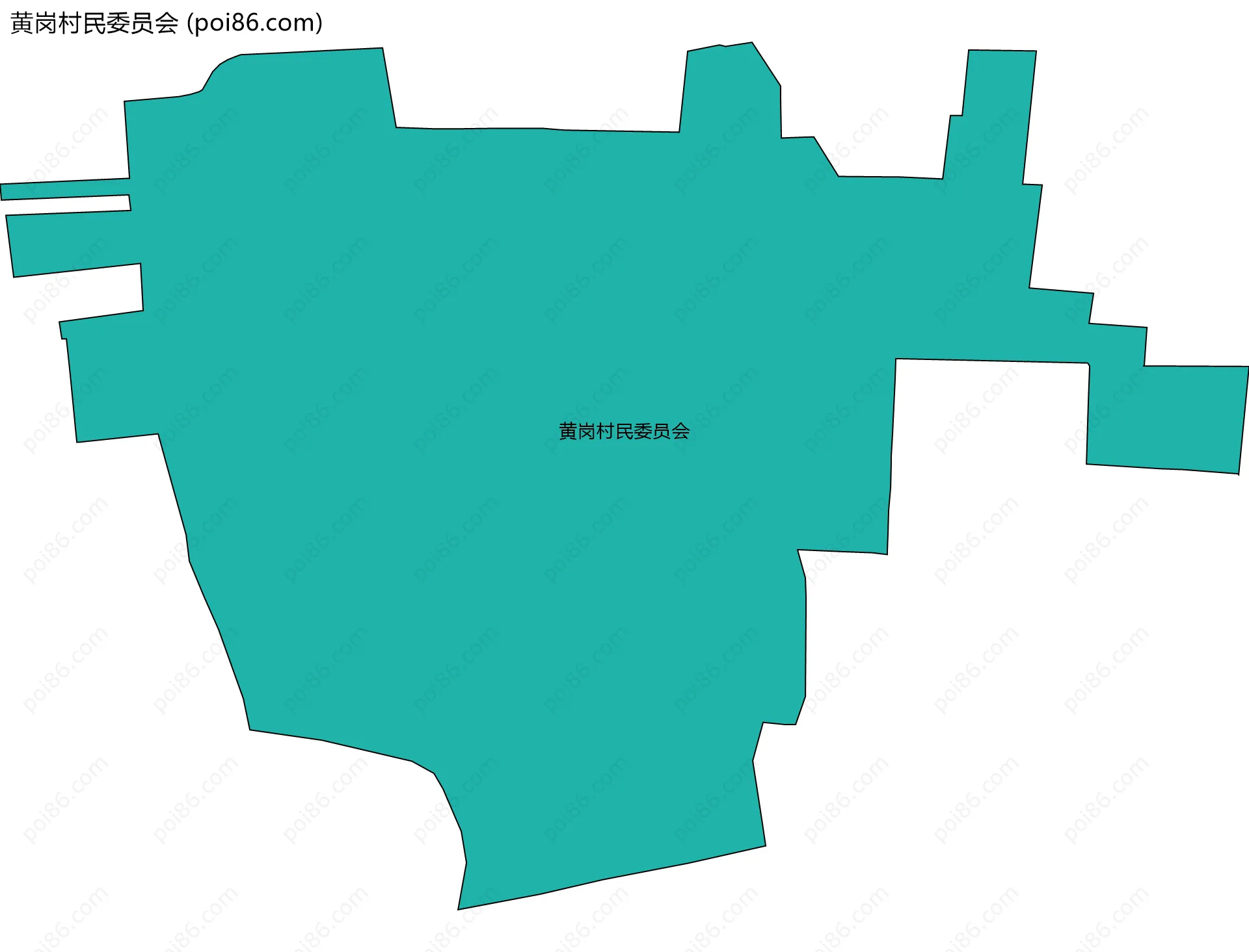 黄岗村民委员会边界地图