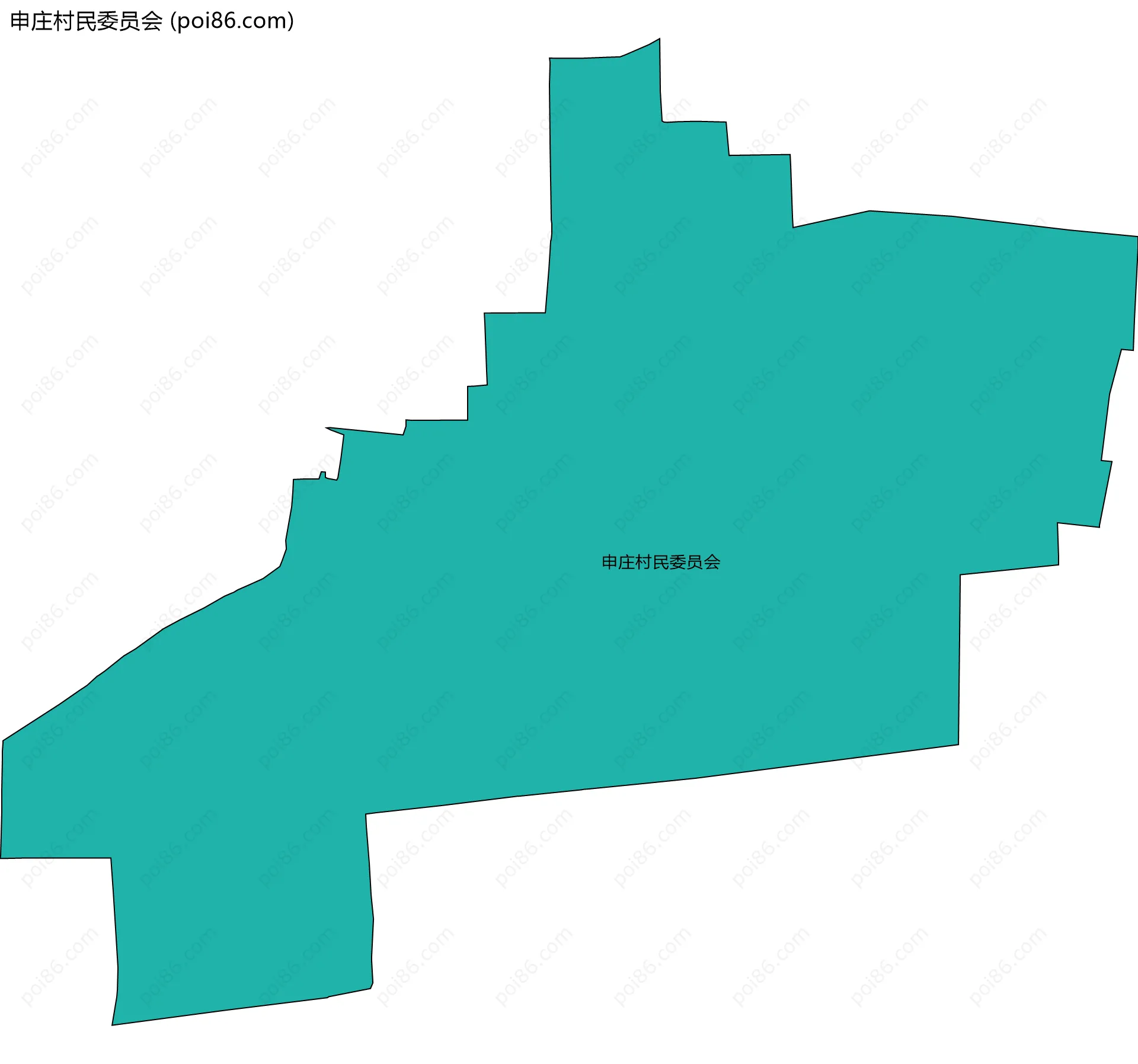 申庄村民委员会边界地图
