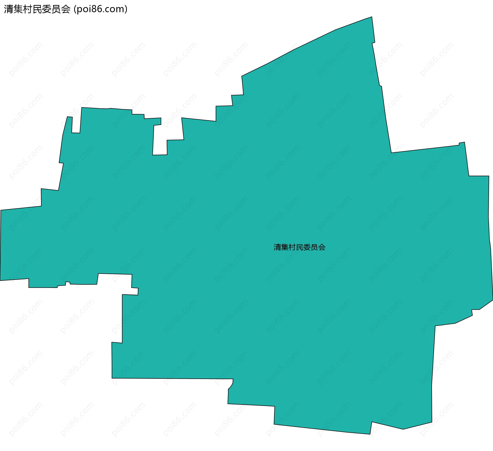 清集村民委员会边界地图
