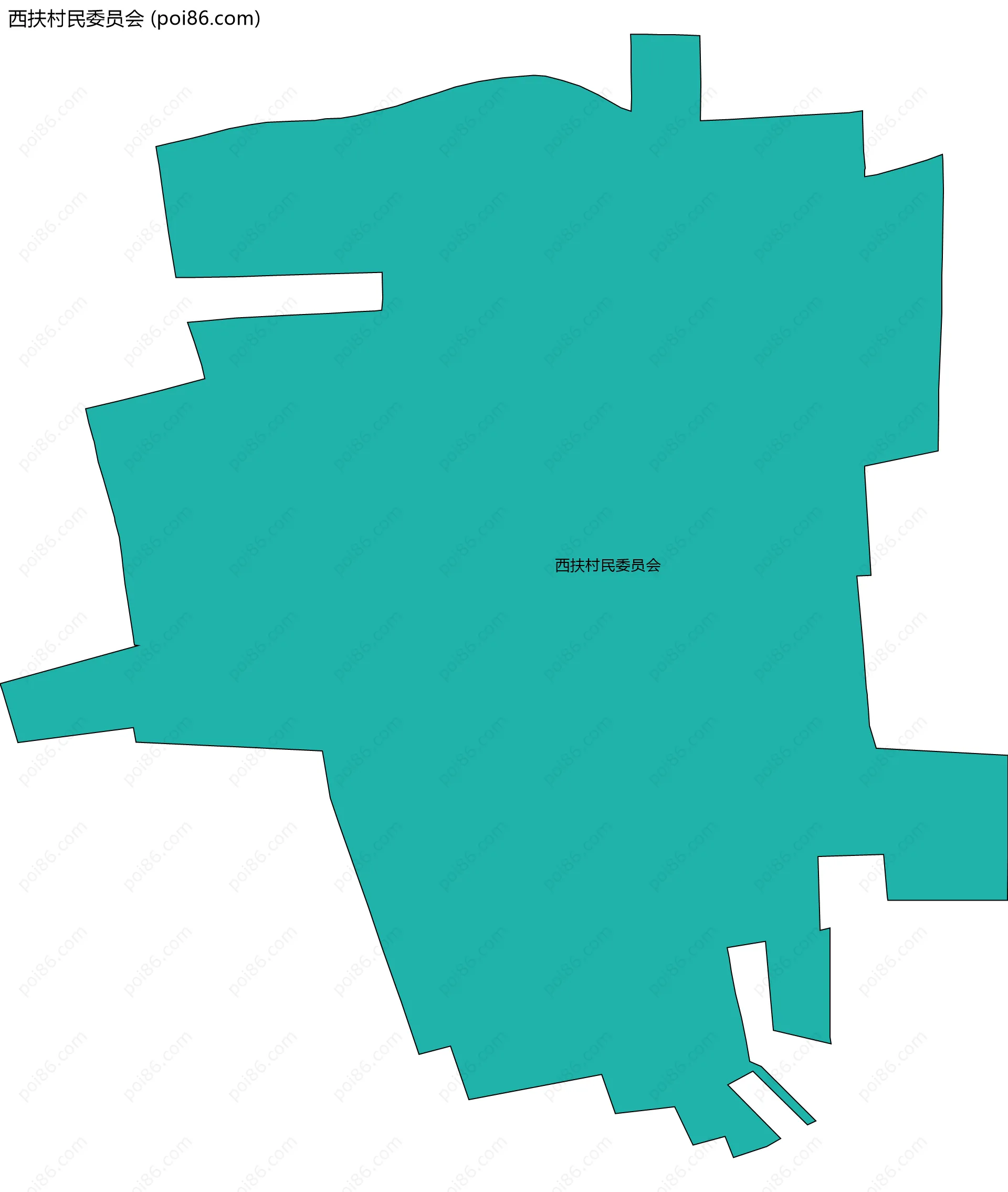 西扶村民委员会边界地图