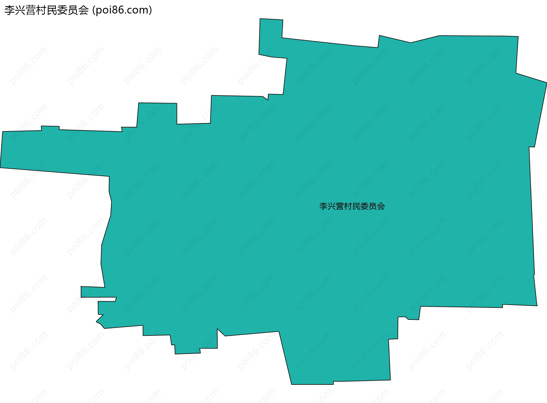 李兴营村民委员会边界地图
