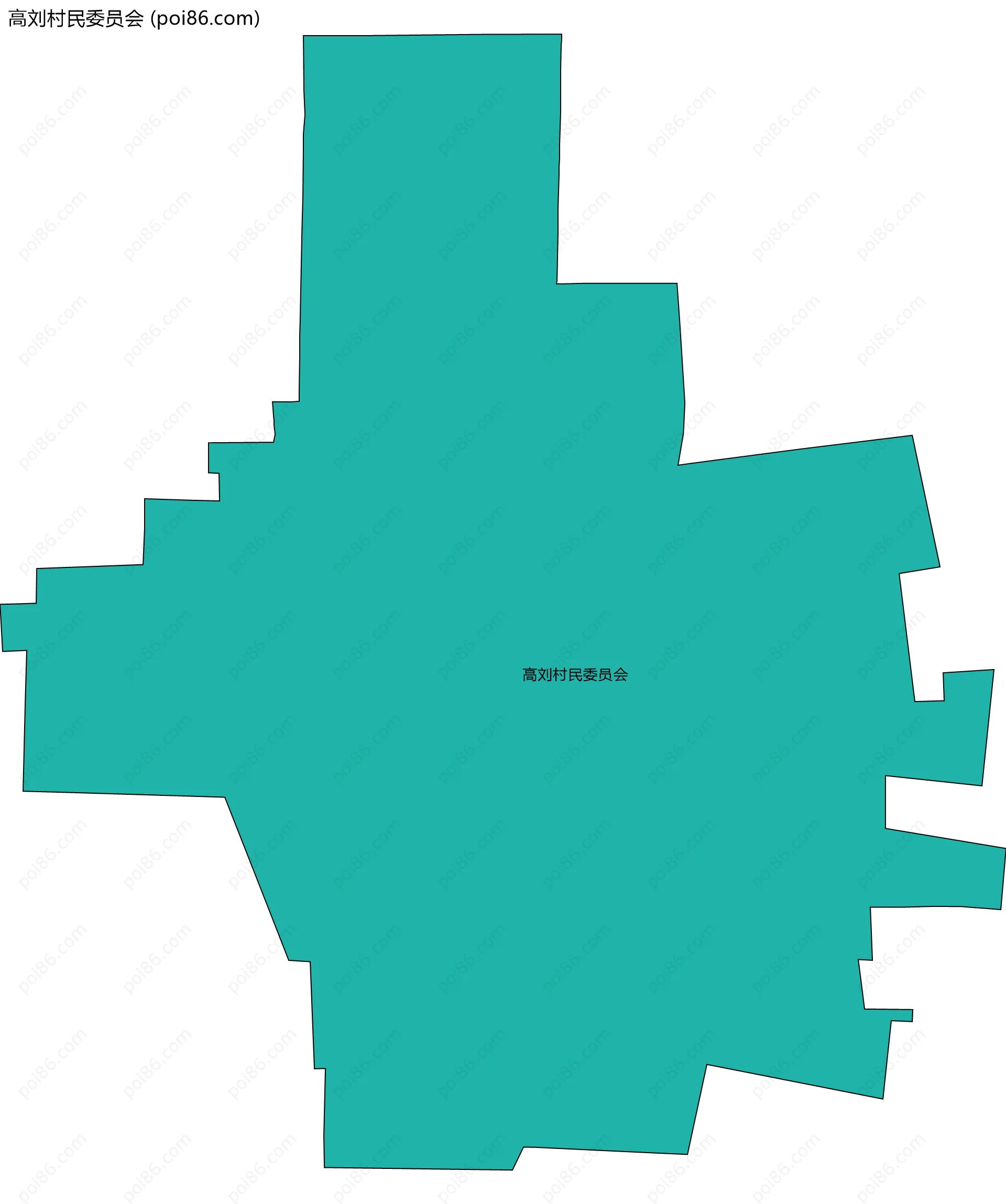高刘村民委员会边界地图