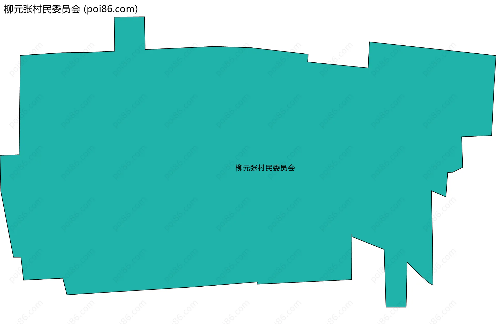 柳元张村民委员会边界地图