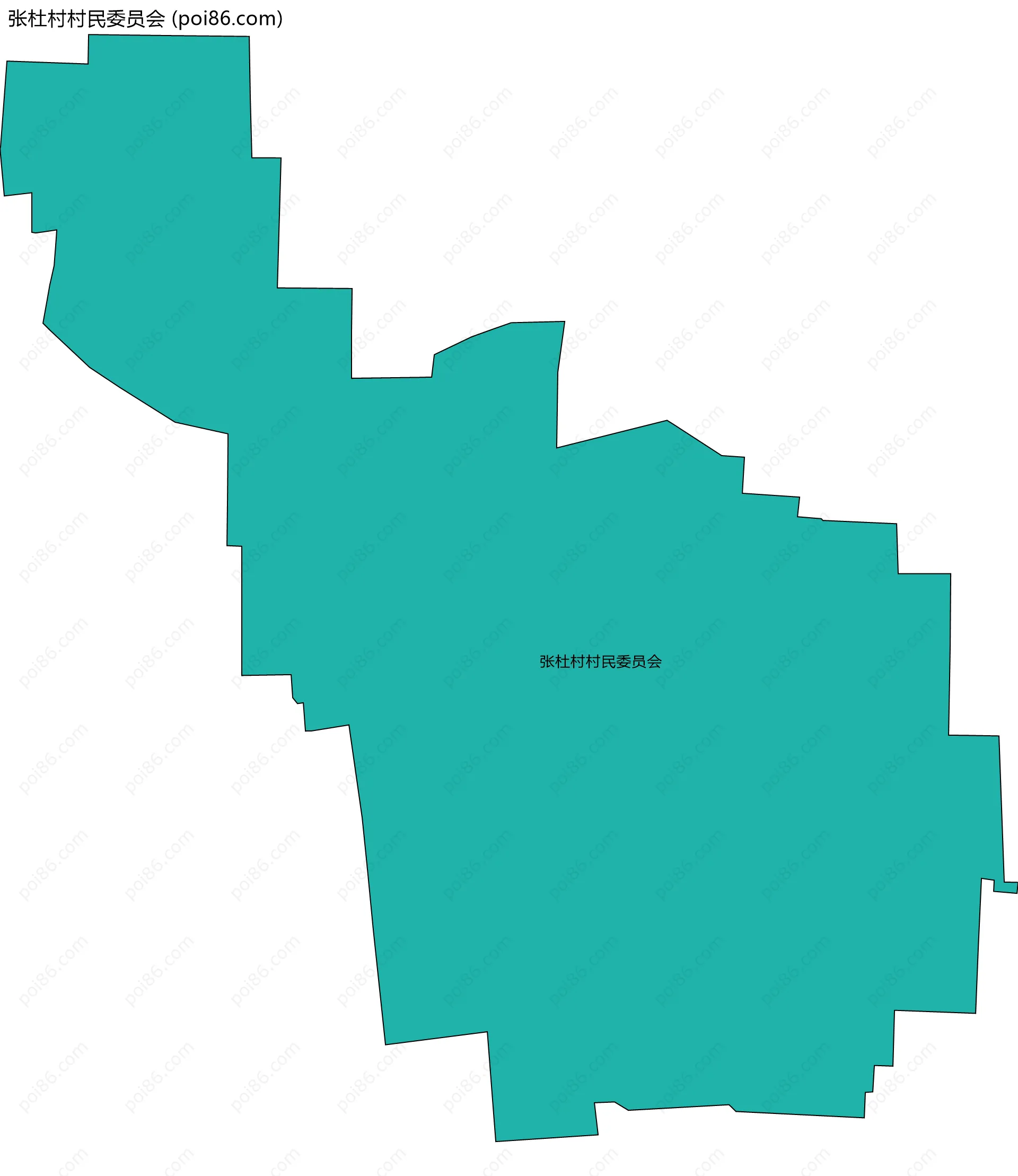 张杜村村民委员会边界地图