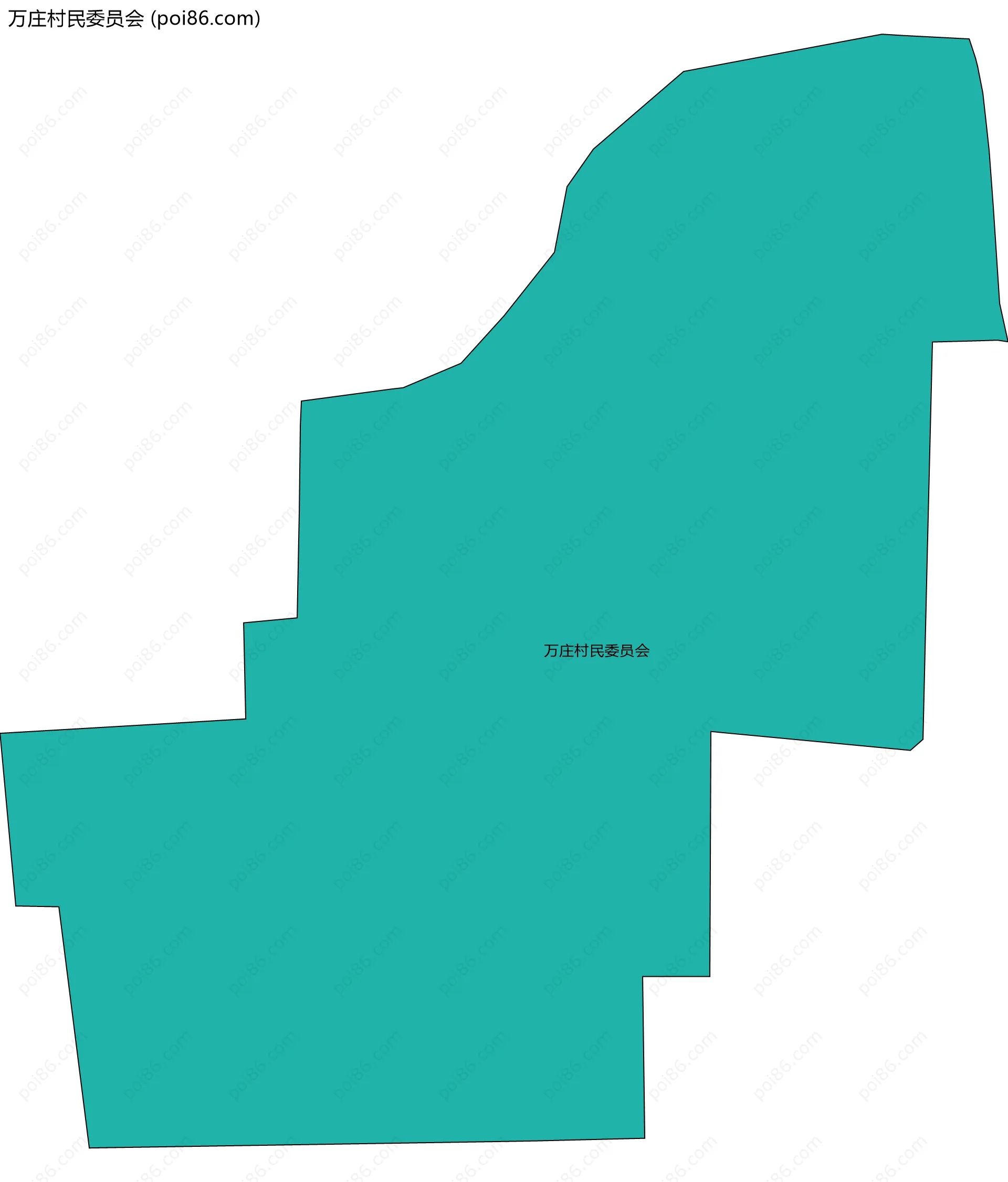 万庄村民委员会边界地图