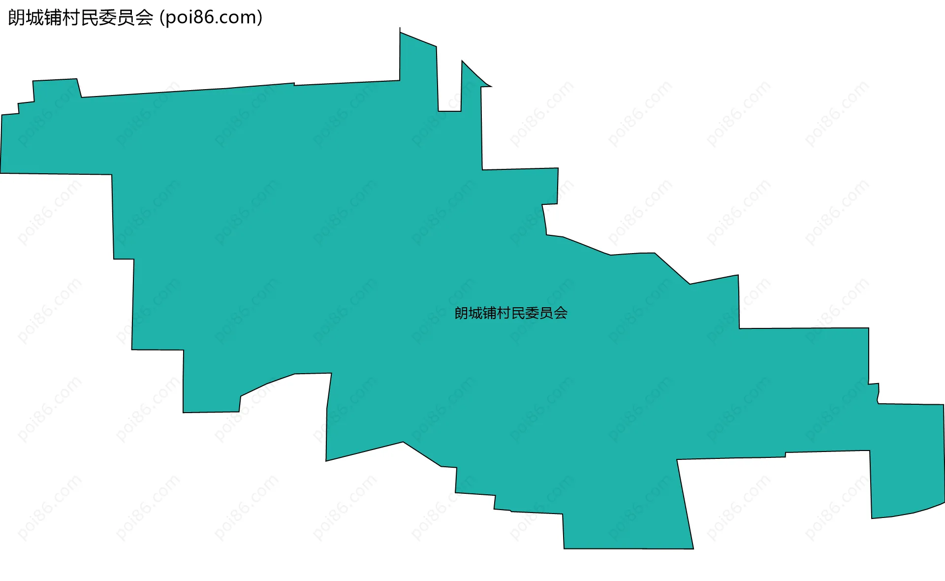朗城铺村民委员会边界地图
