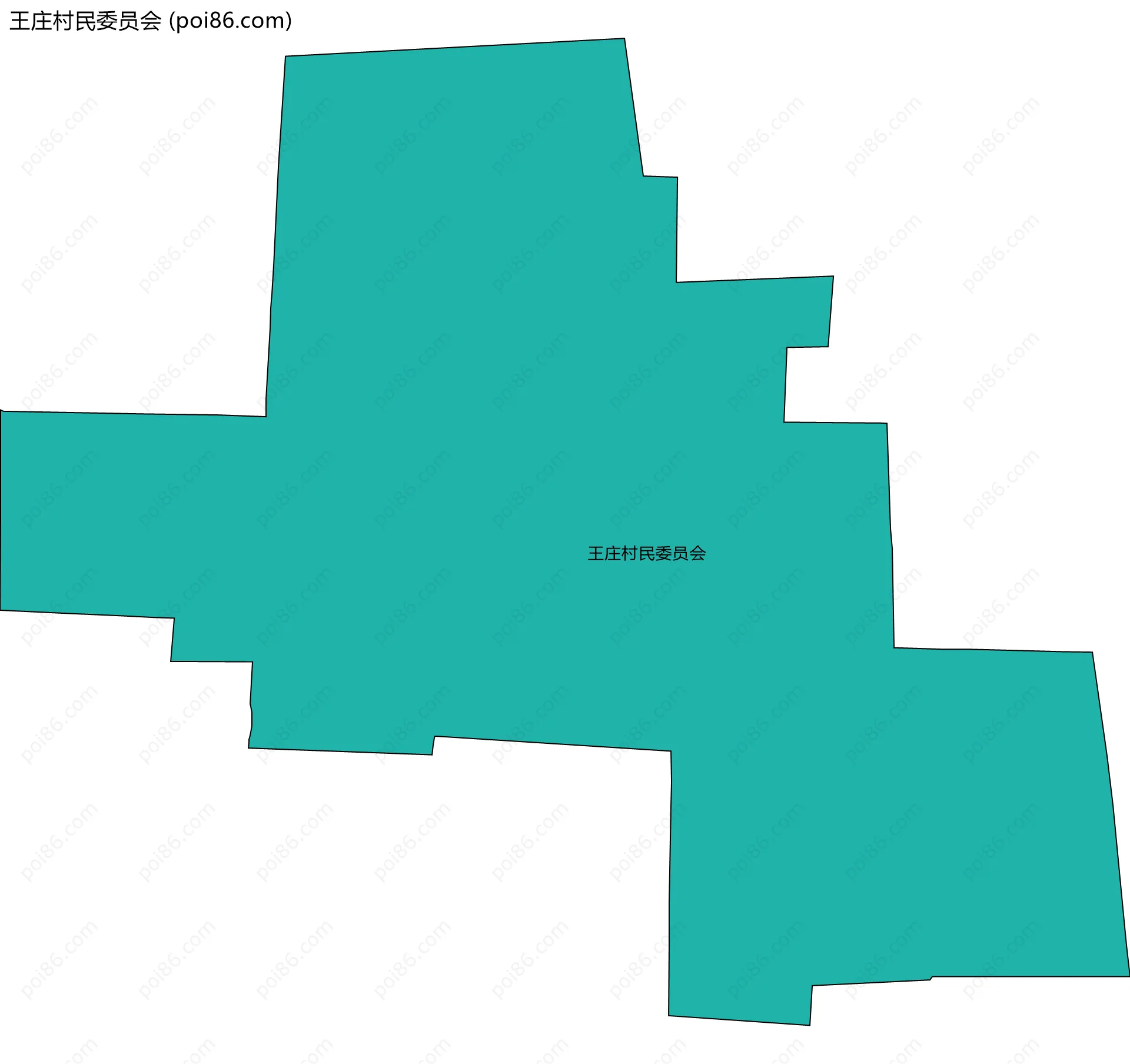 王庄村民委员会边界地图