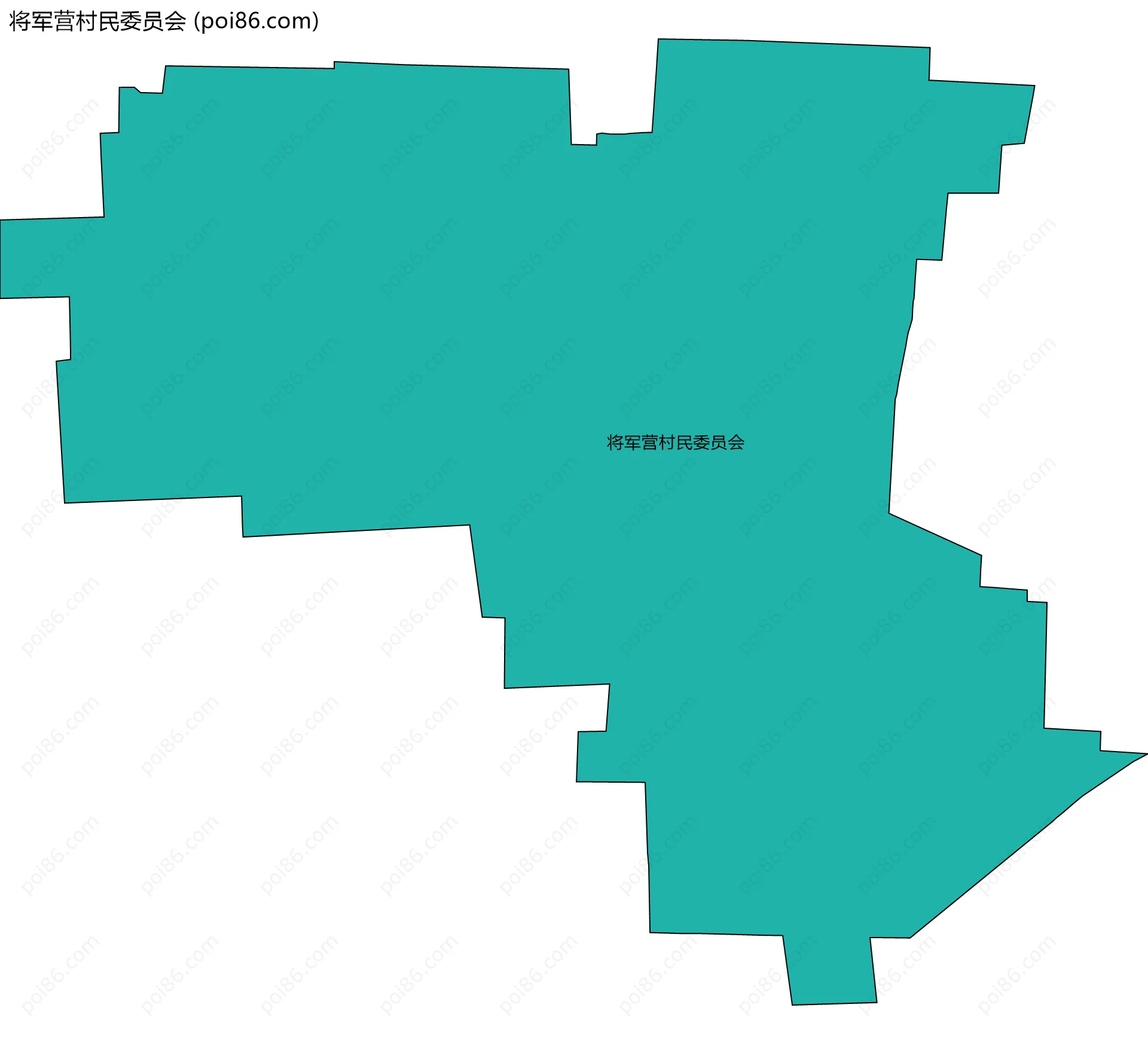 将军营村民委员会边界地图