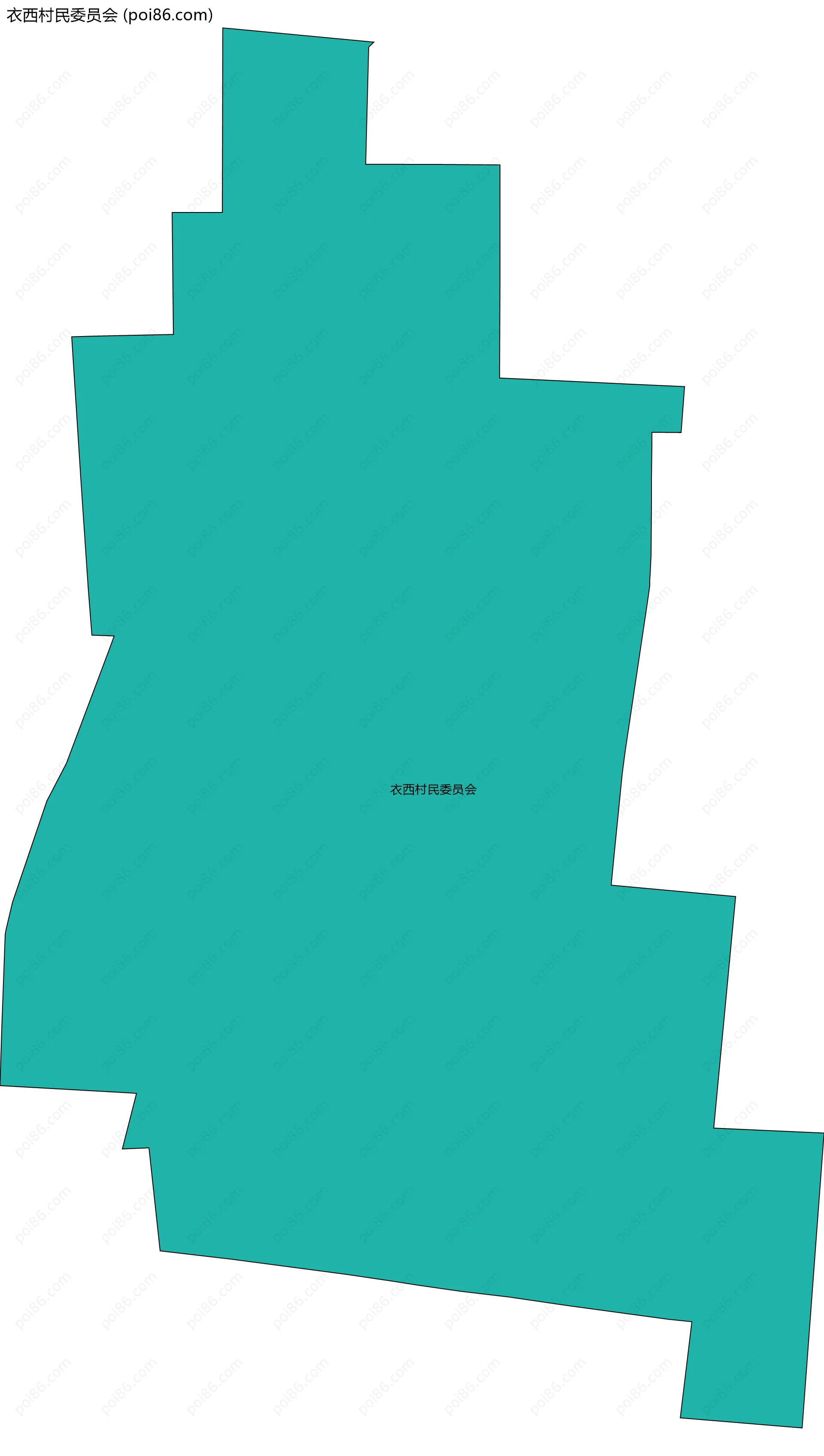 衣西村民委员会边界地图