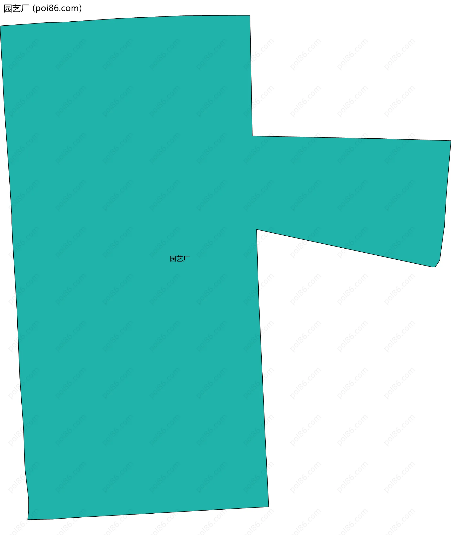 园艺厂边界地图(五级行政区划)