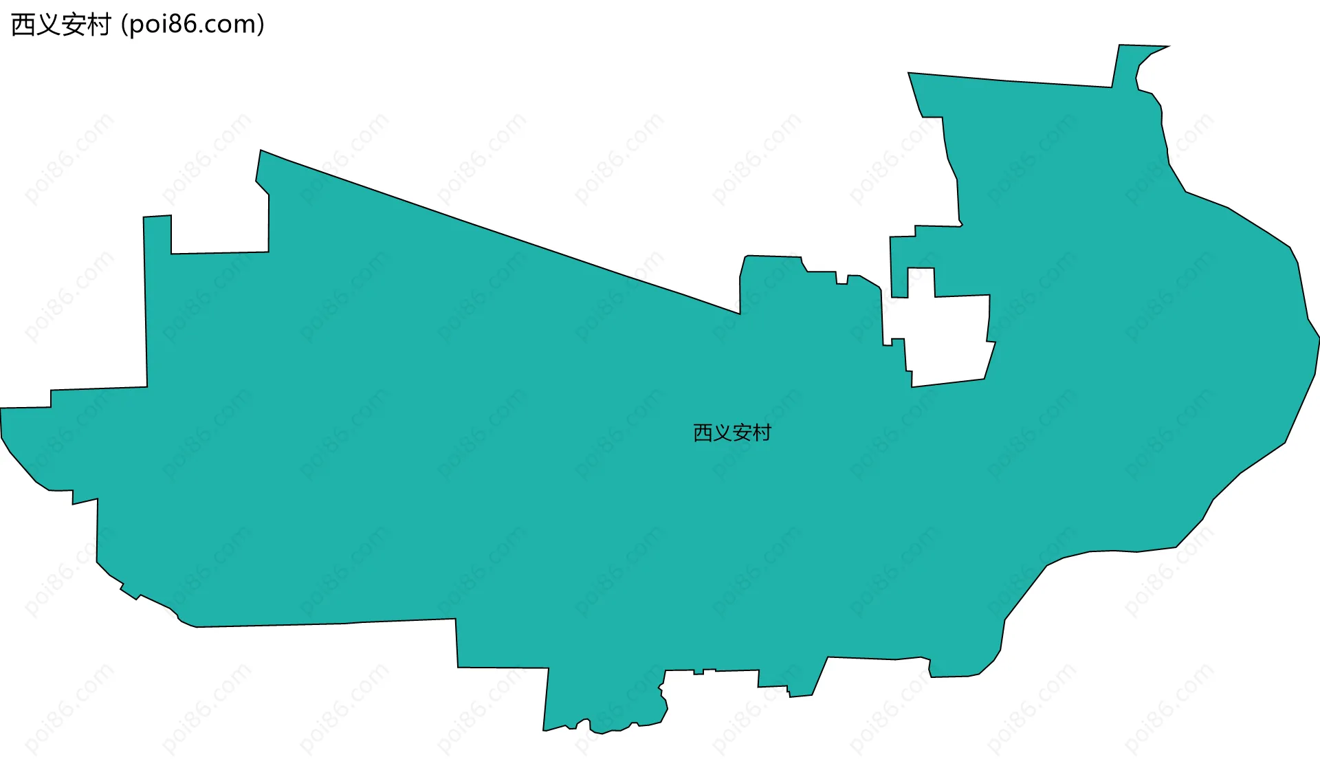 西义安村边界地图