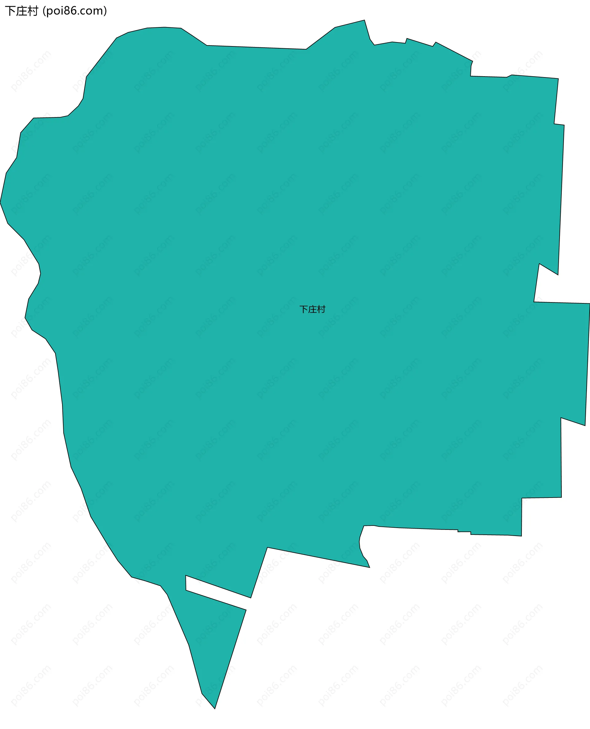 下庄村边界地图