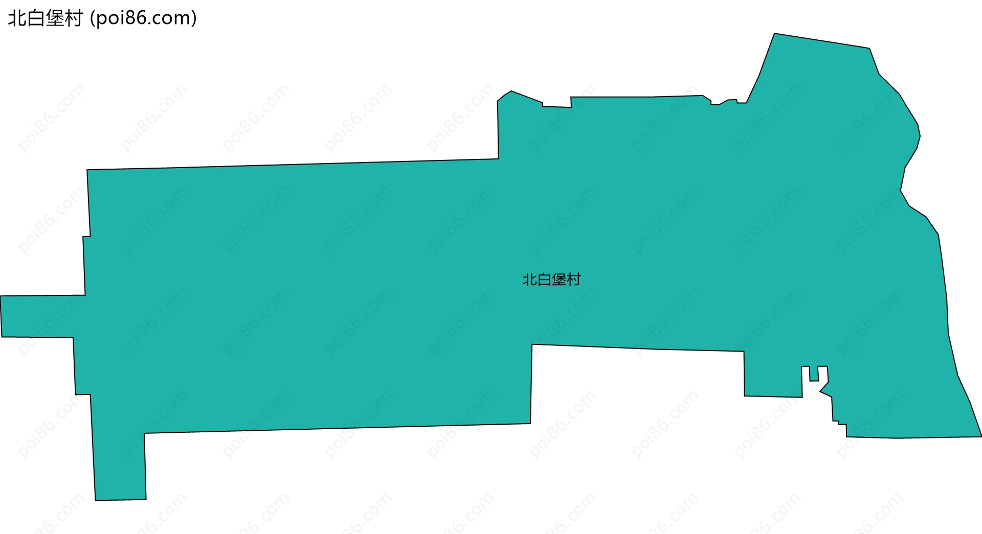 北白堡村边界地图