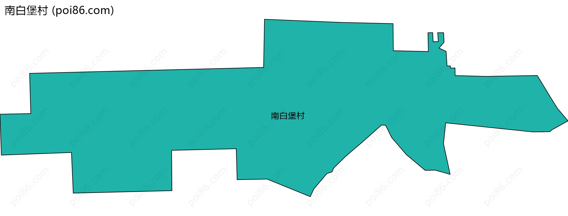 南白堡村边界地图