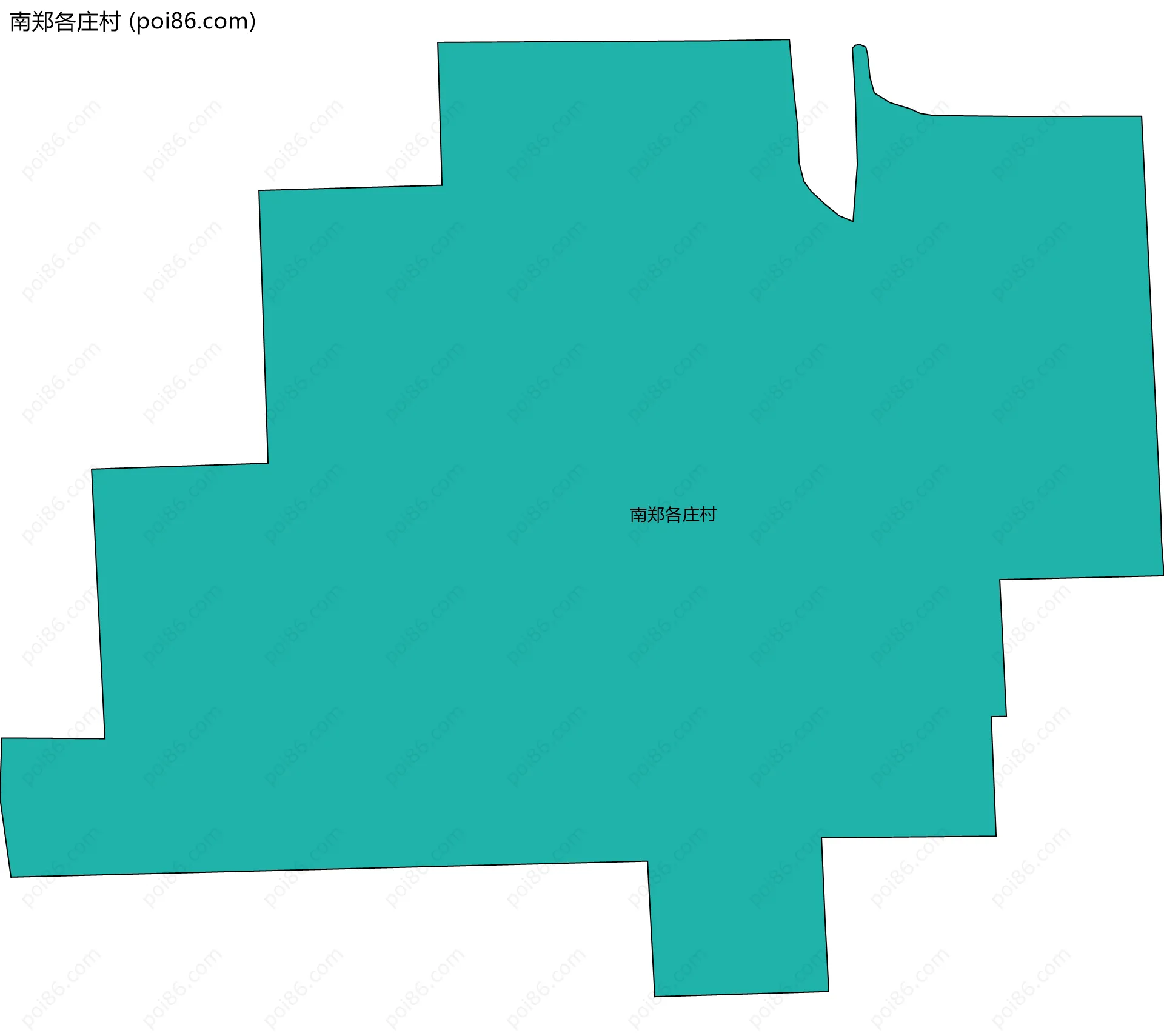 南郑各庄村边界地图