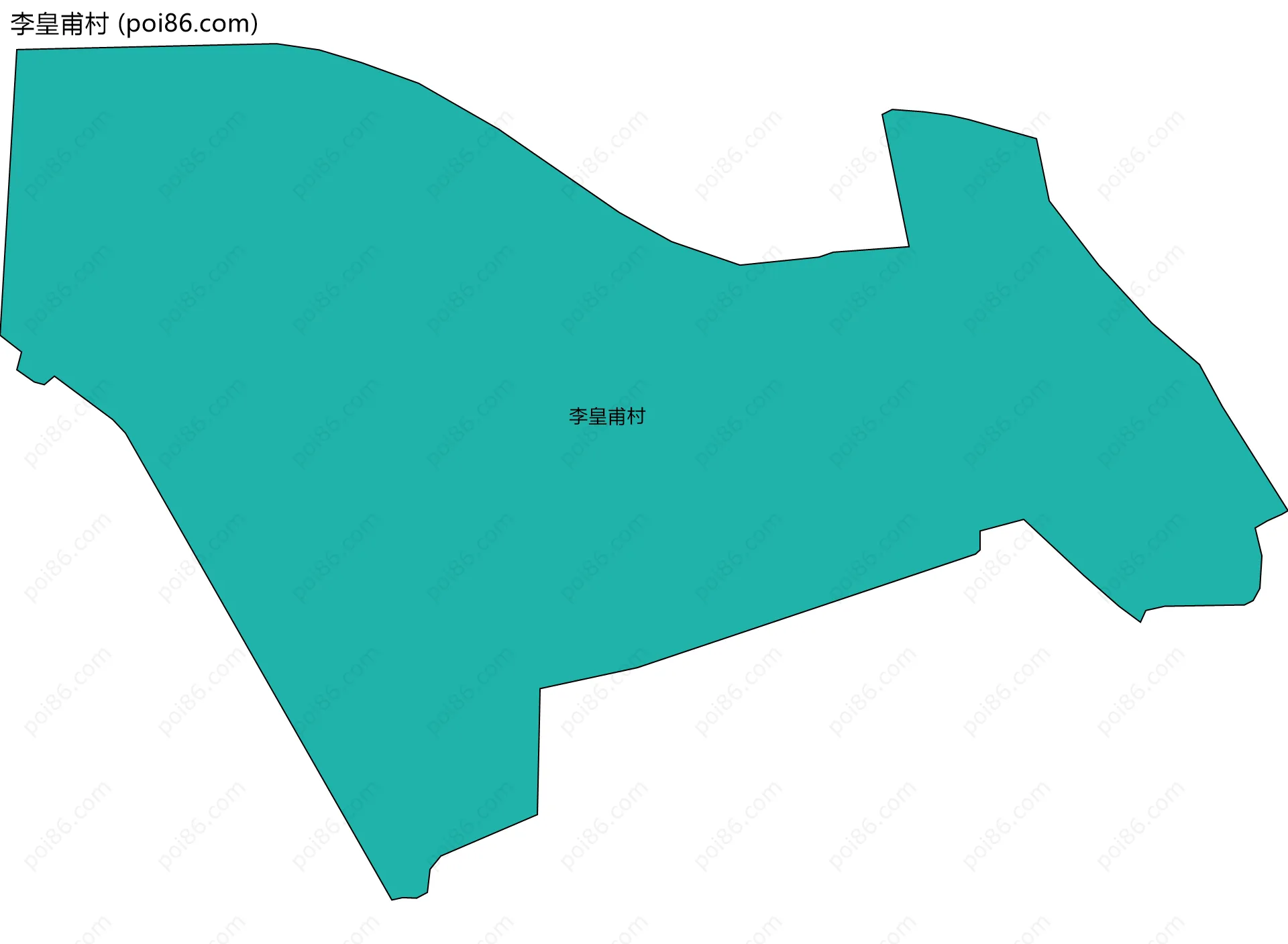 李皇甫村边界地图