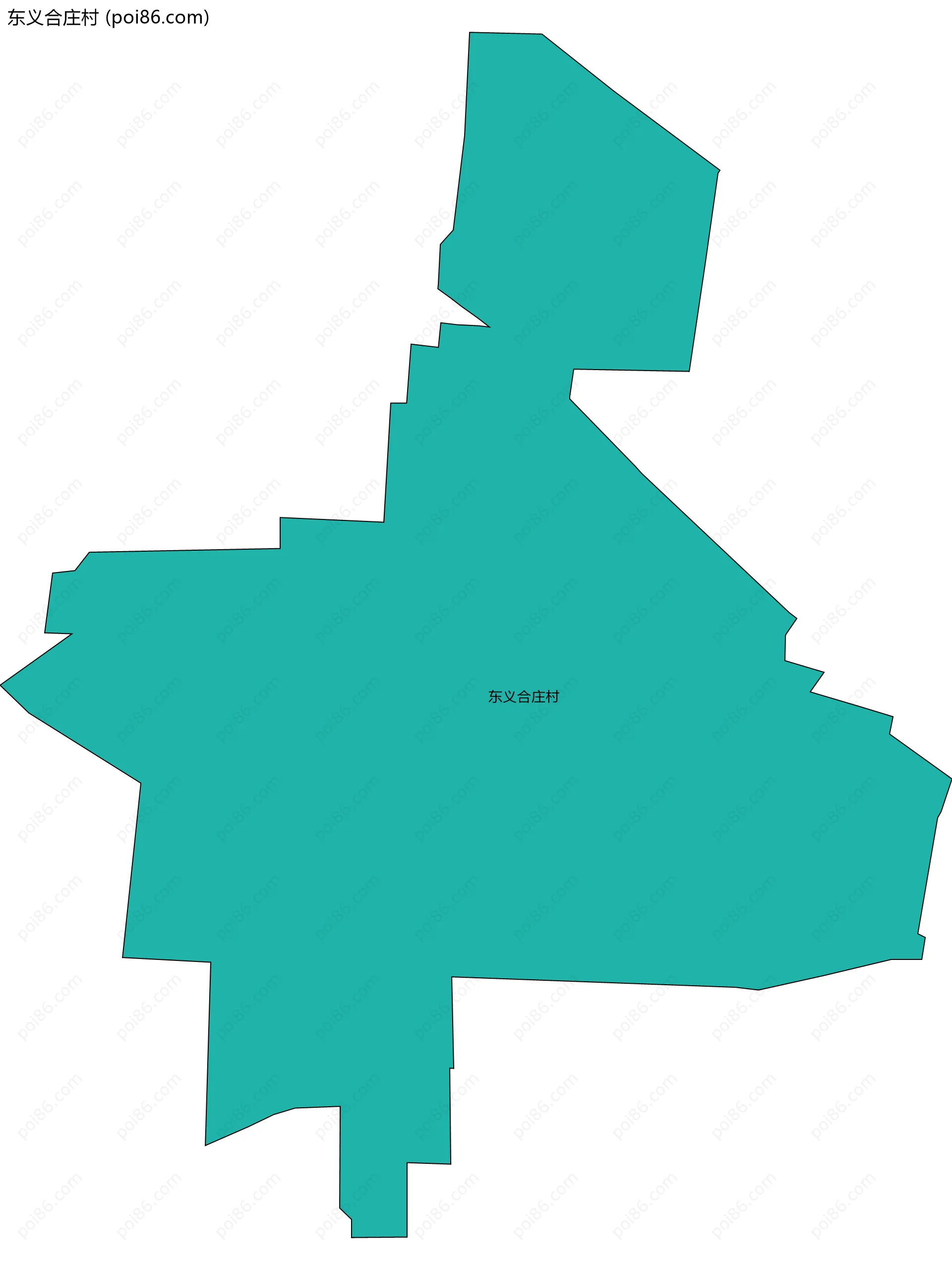 东义合庄村边界地图