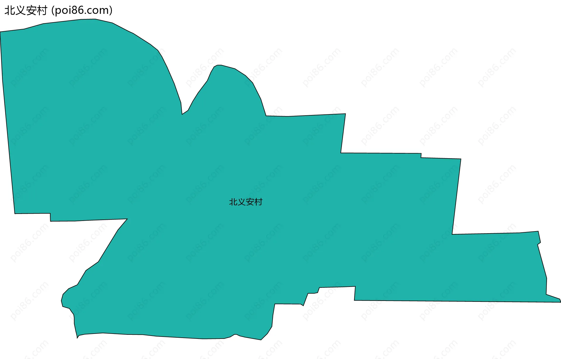 北义安村边界地图