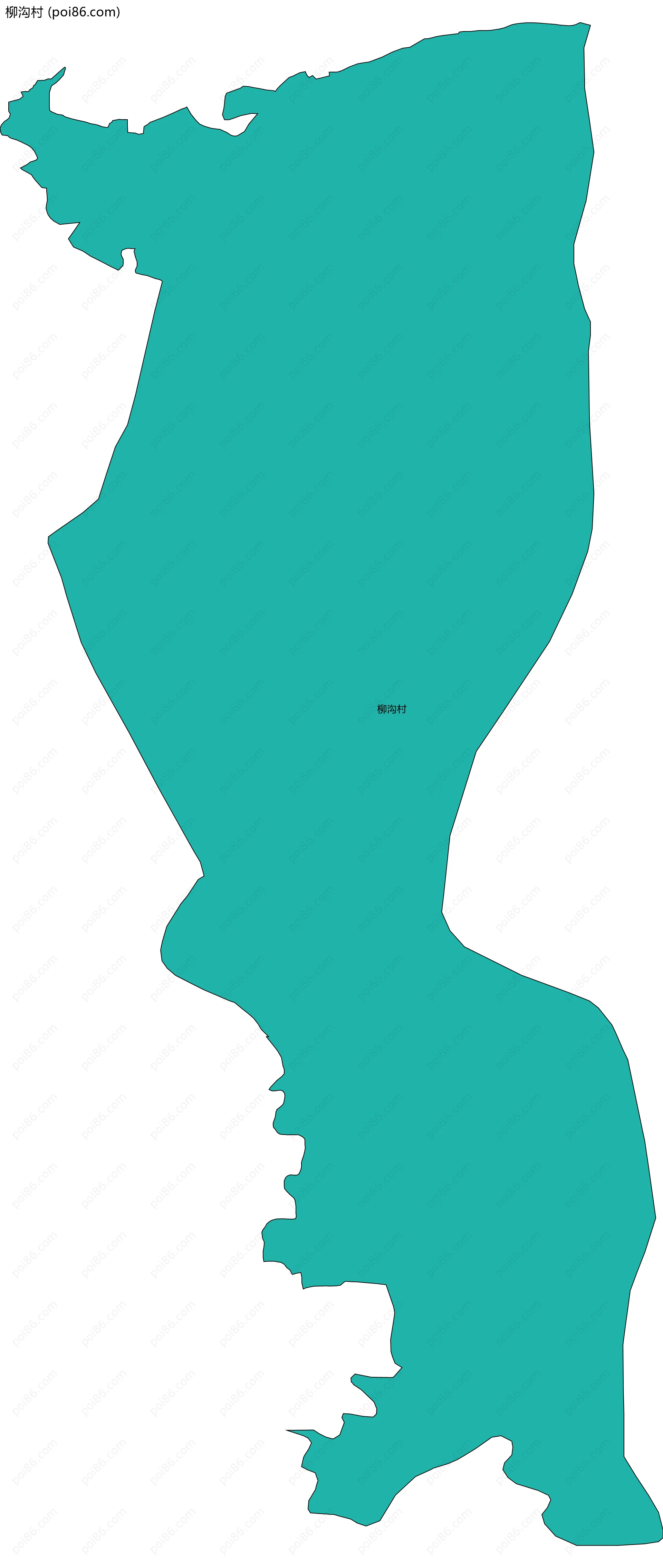 柳沟村边界地图