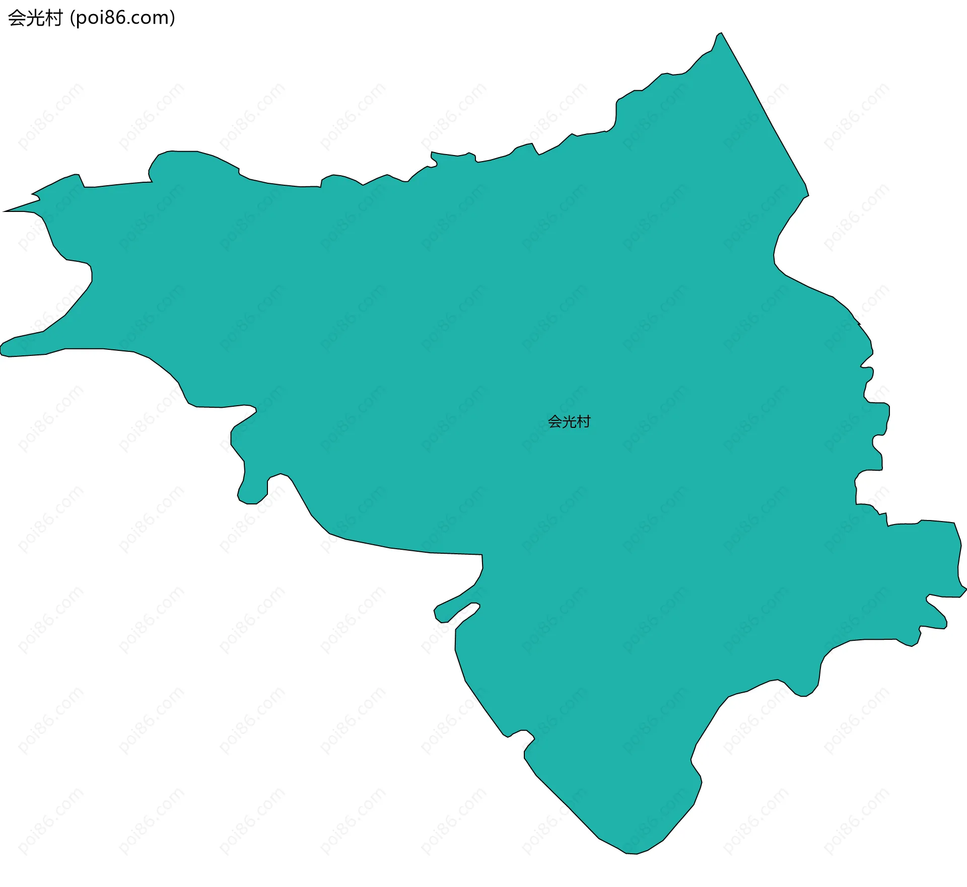 会光村边界地图
