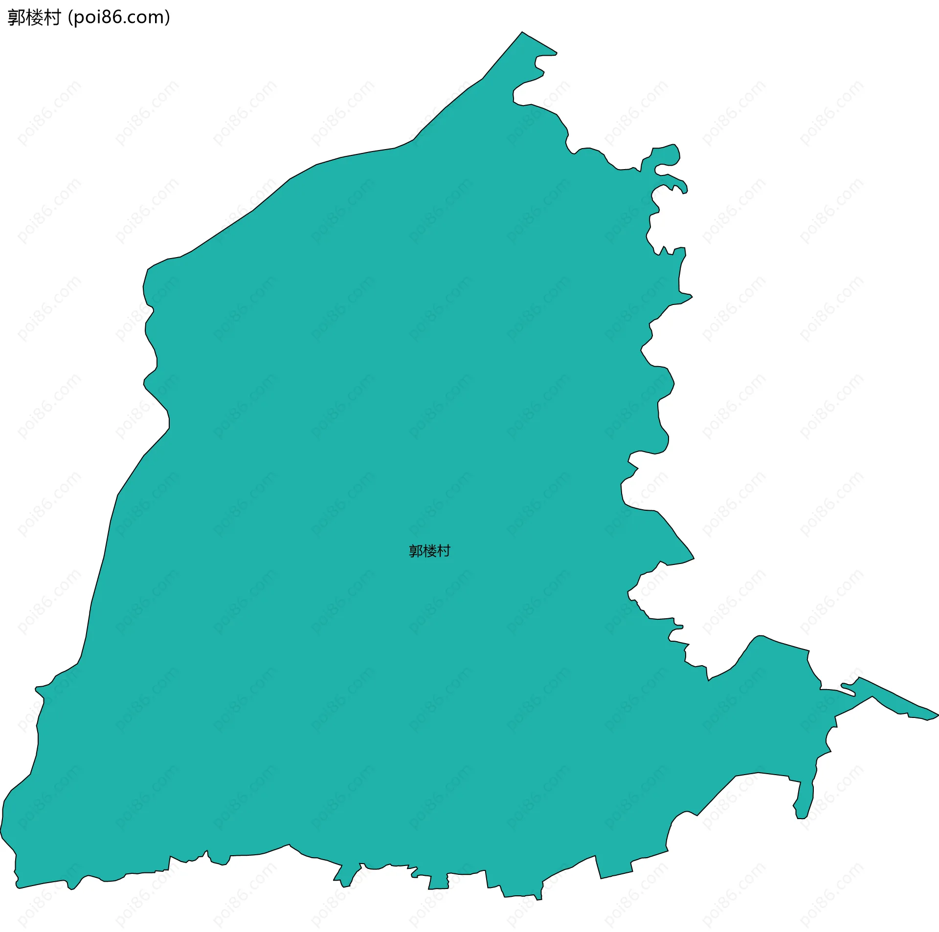 郭楼村边界地图