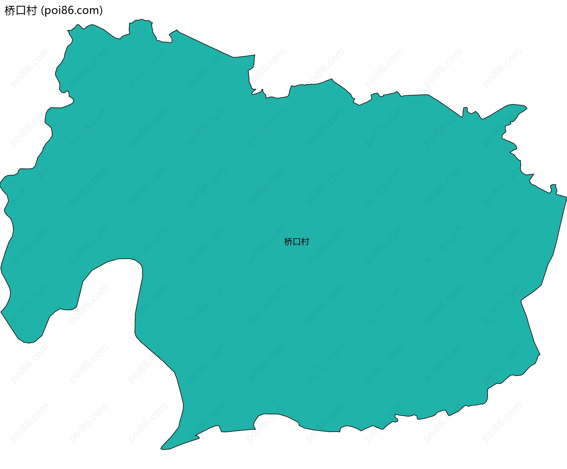 桥口村边界地图