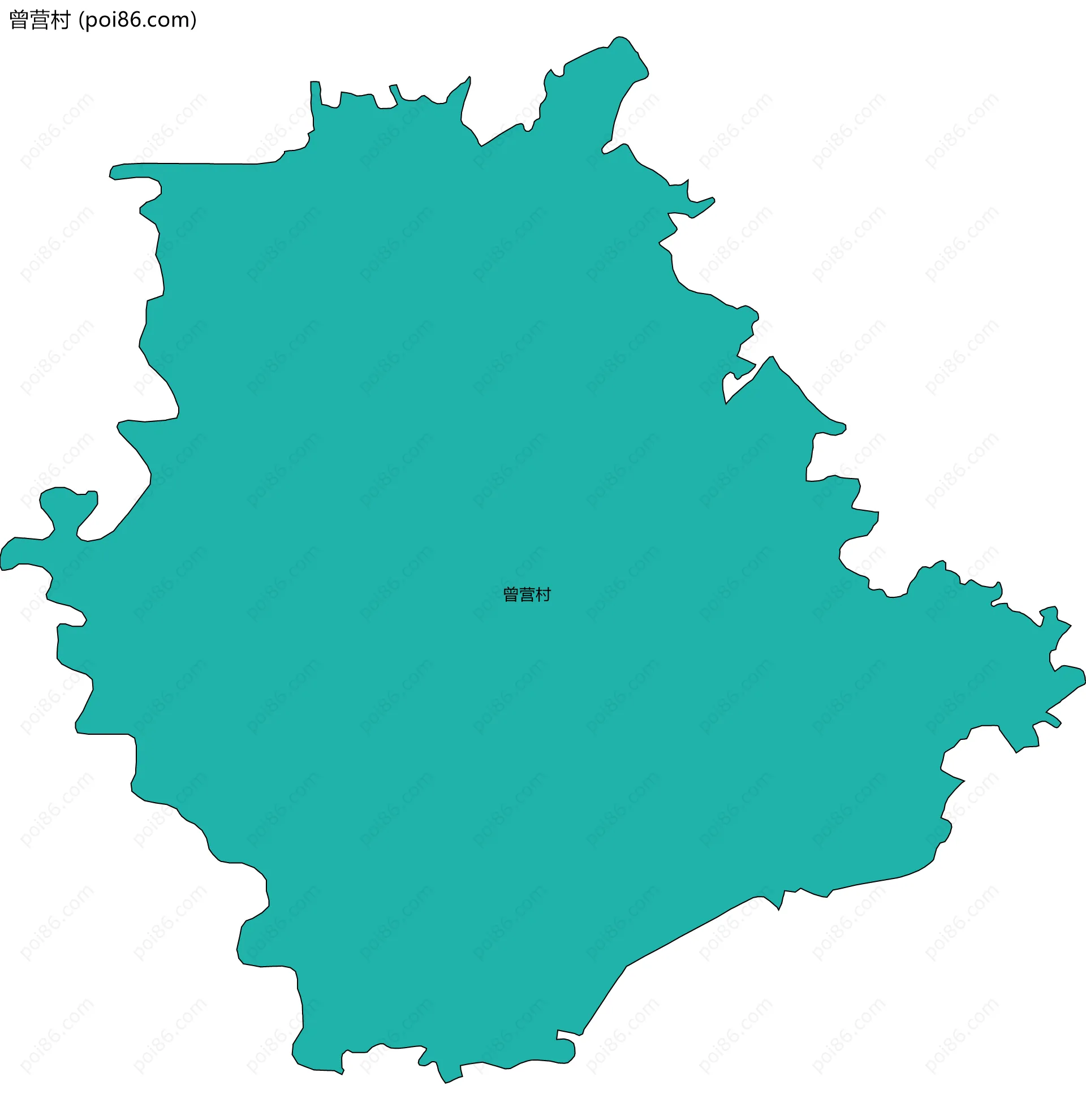曾营村边界地图