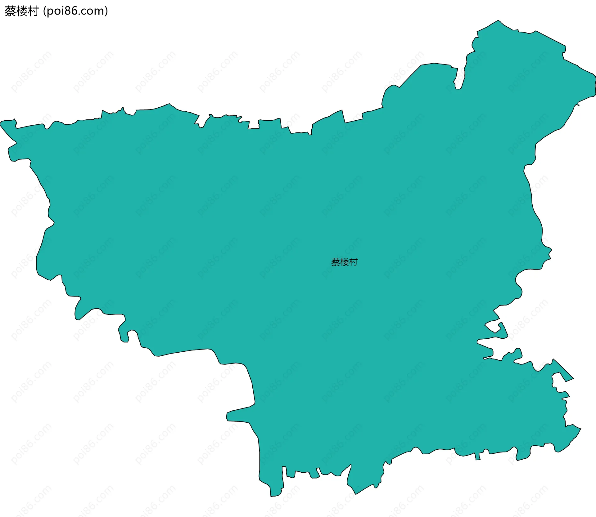 蔡楼村边界地图