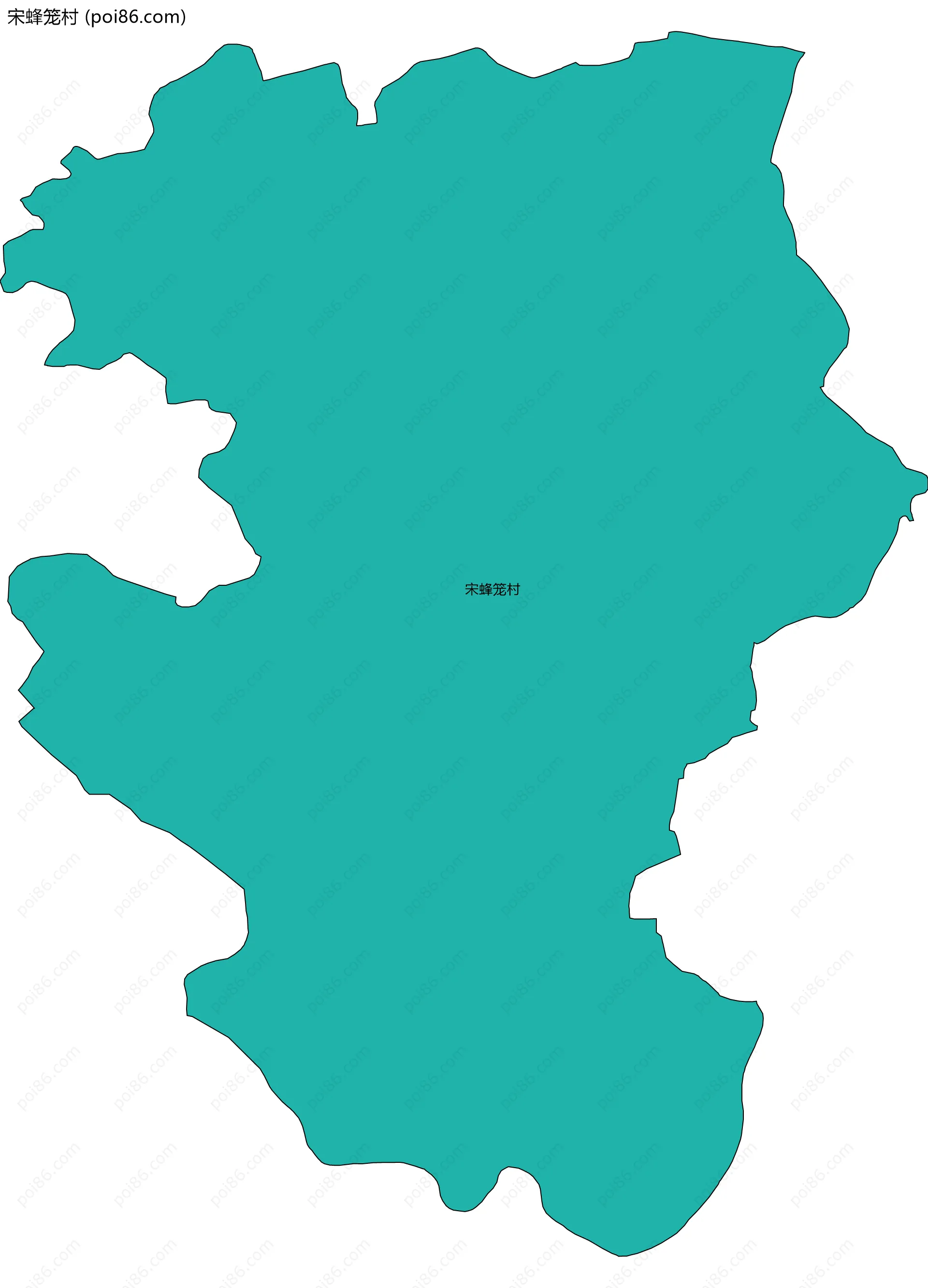 宋蜂笼村边界地图