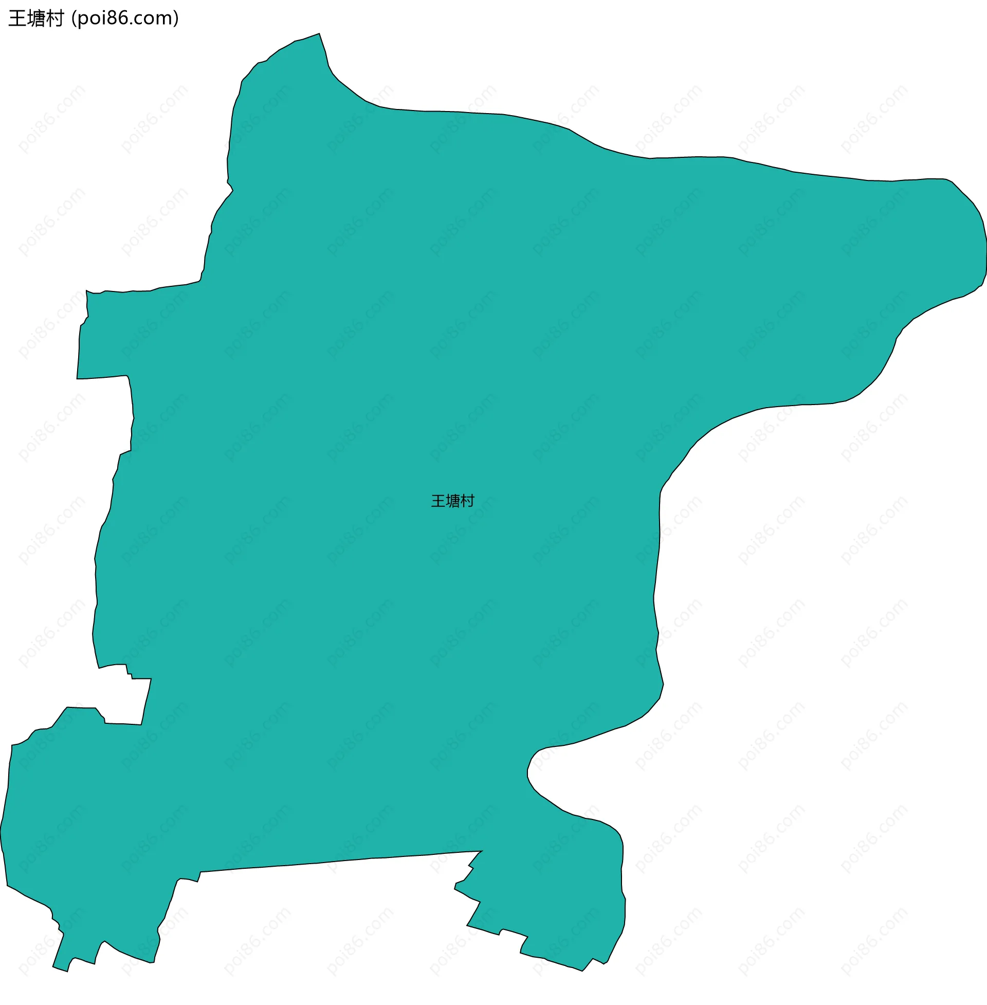 王塘村边界地图