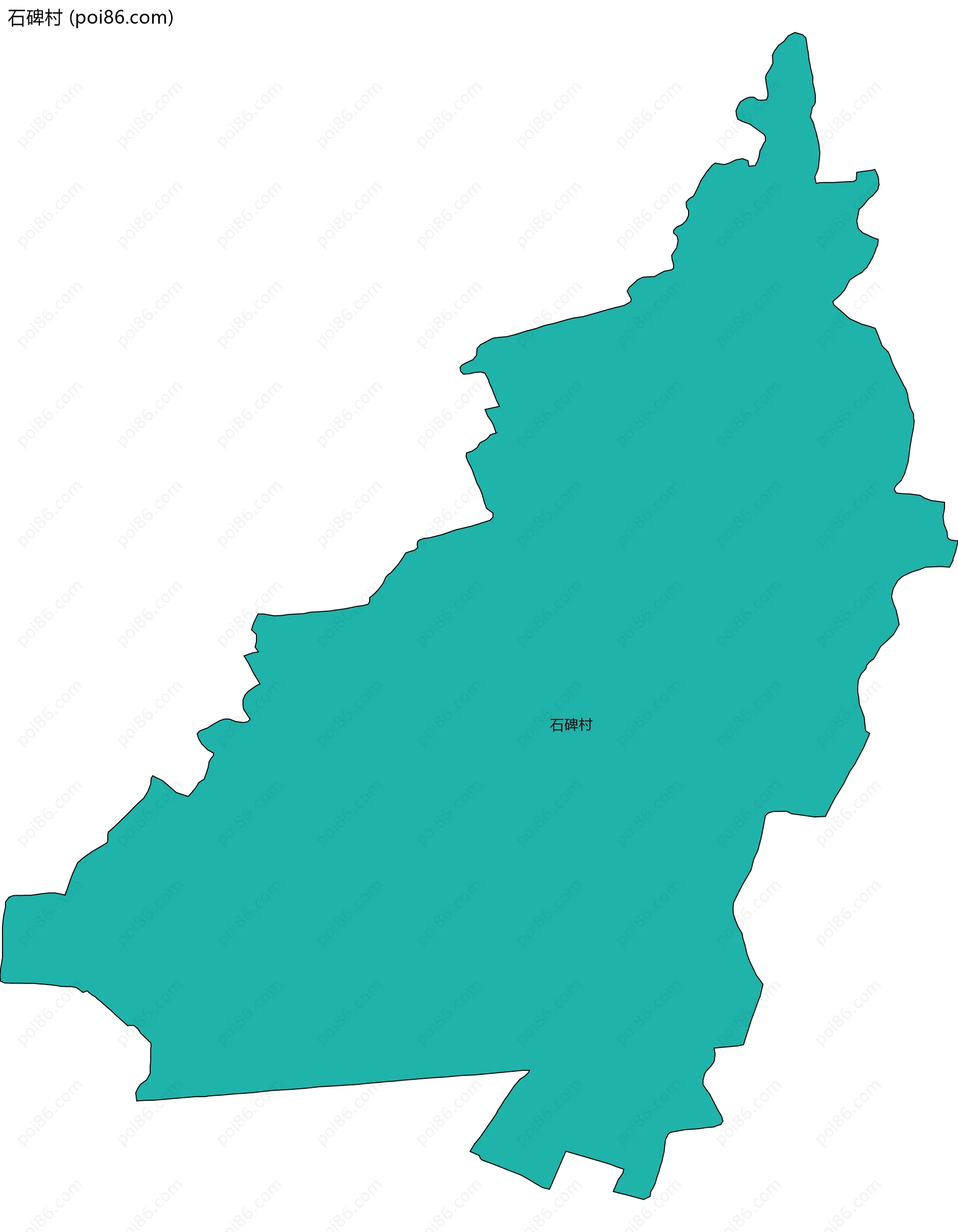 石碑村边界地图