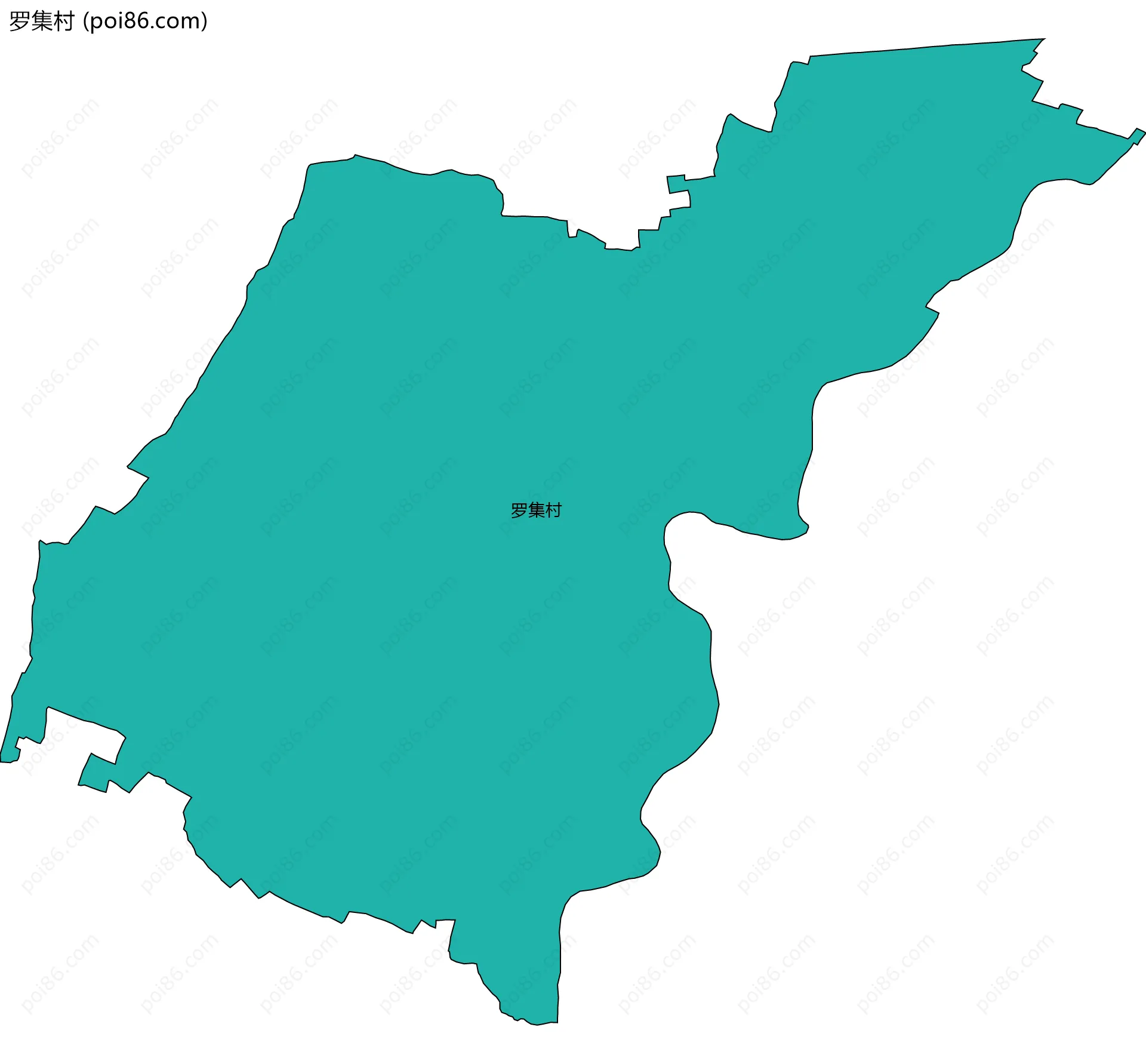 罗集村边界地图