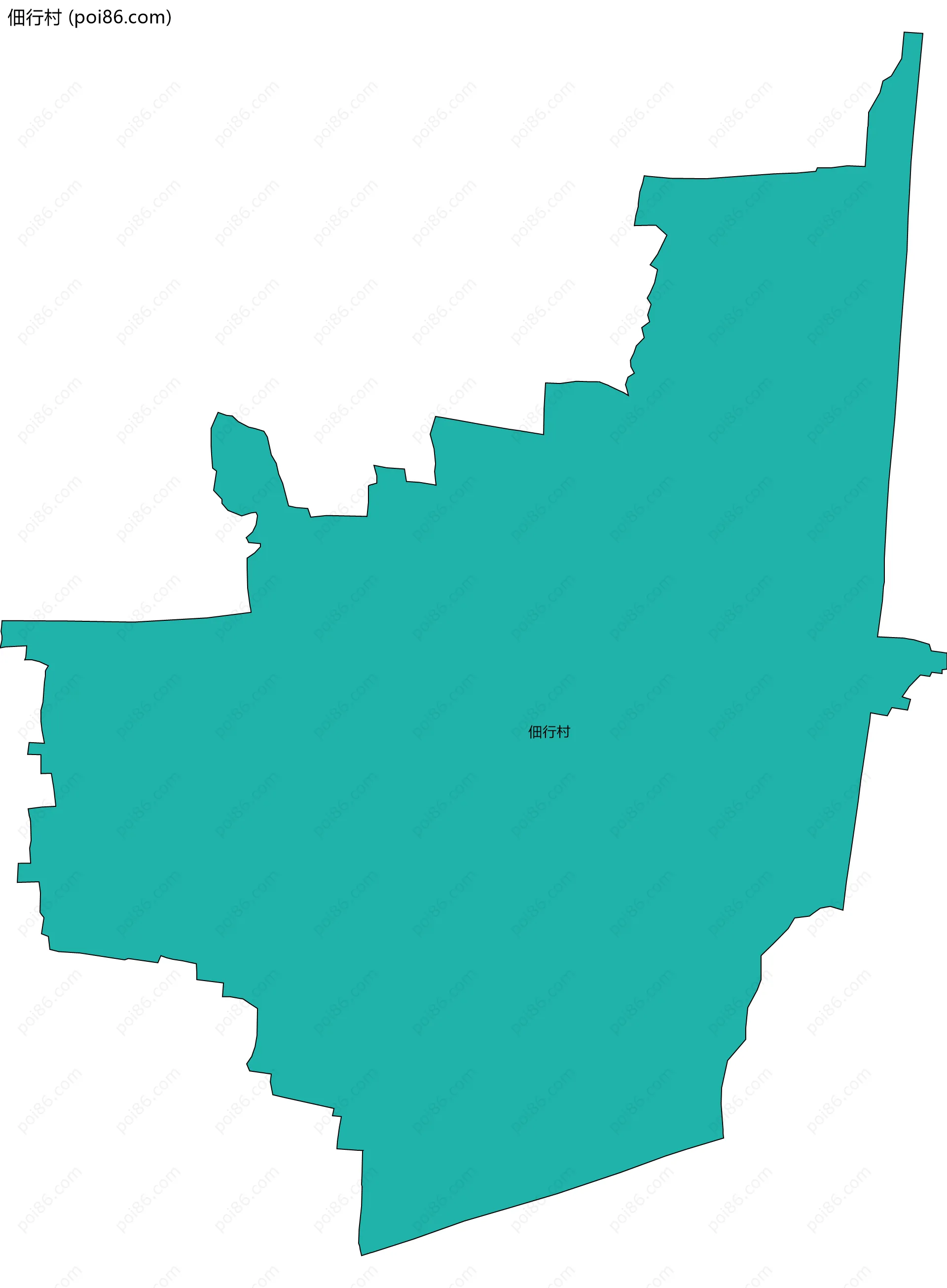 佃行村边界地图