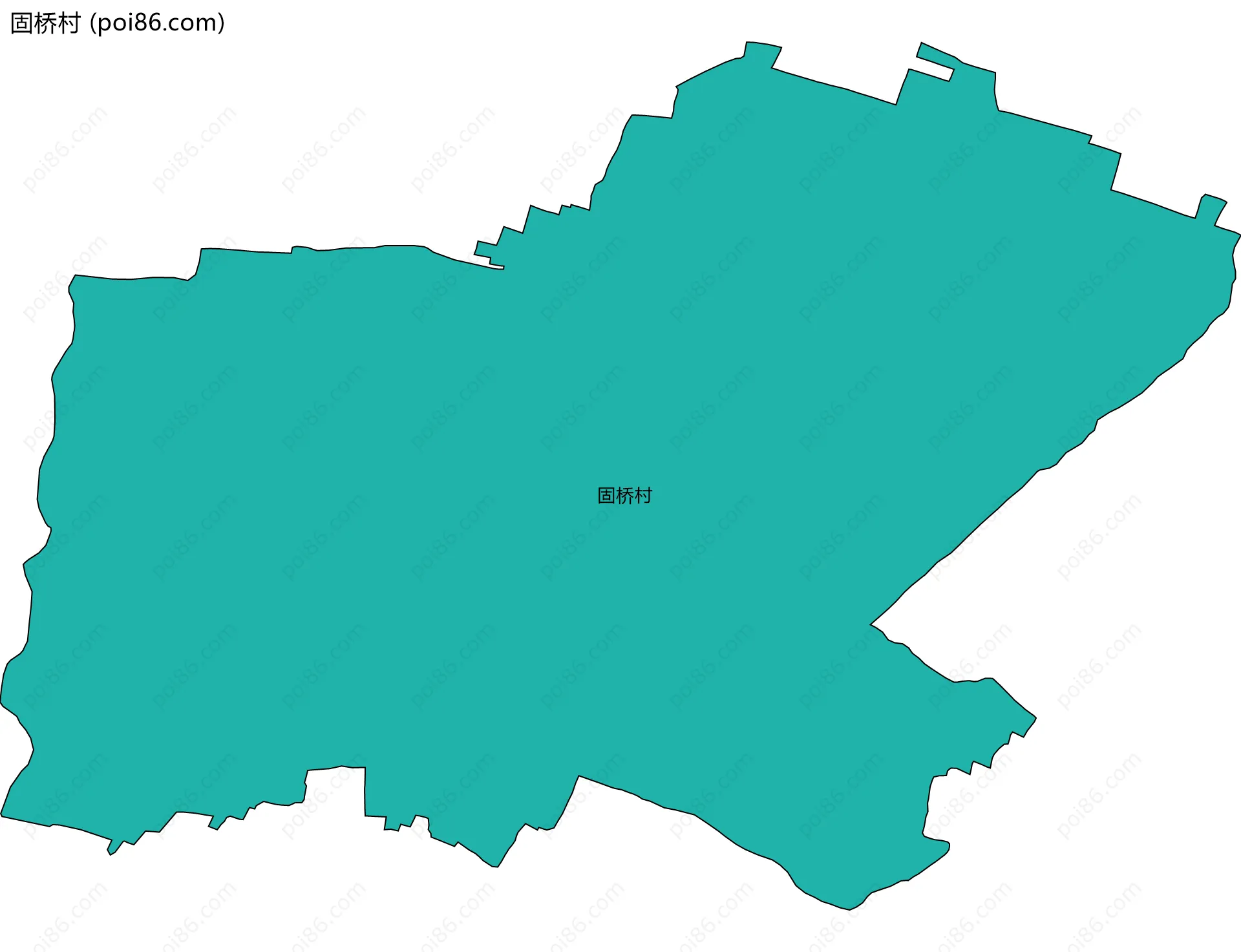 固桥村边界地图