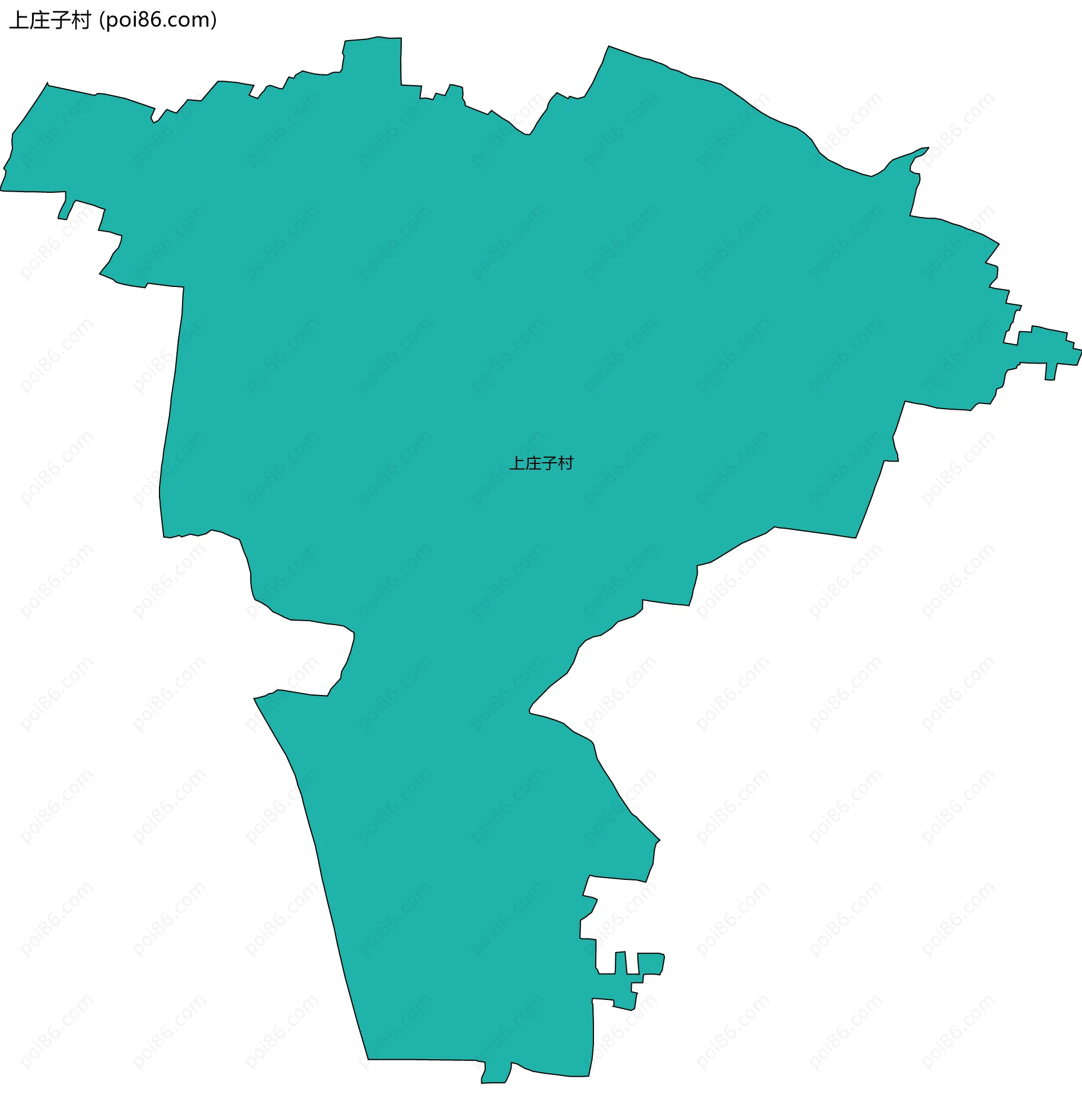 上庄子村边界地图