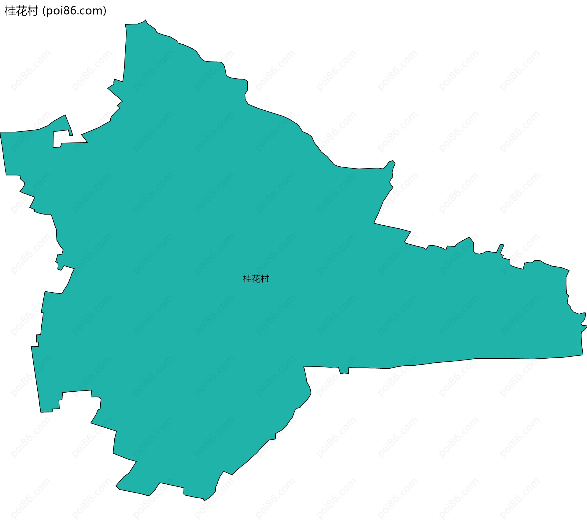 桂花村边界地图