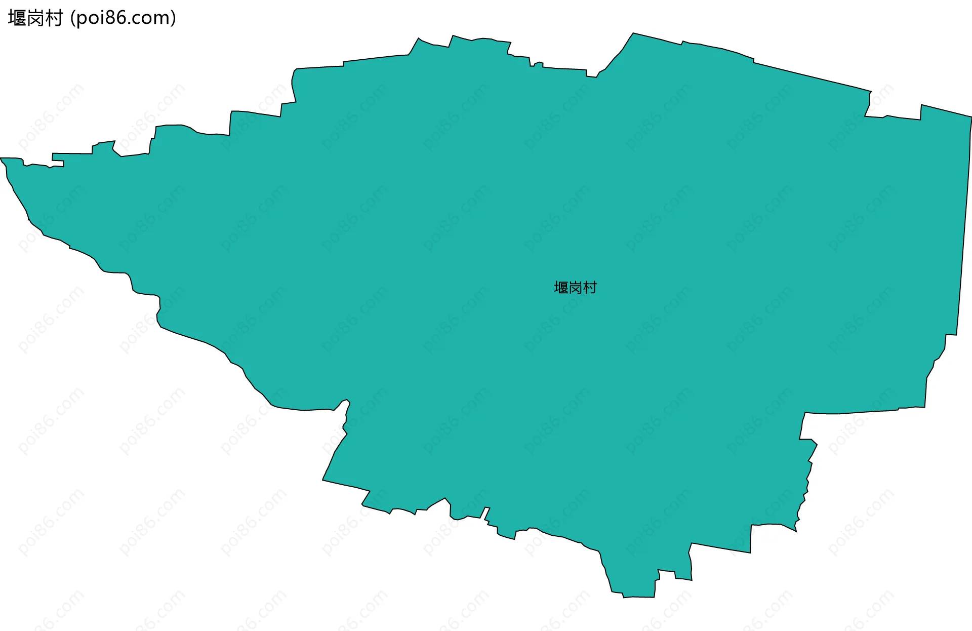 堰岗村边界地图