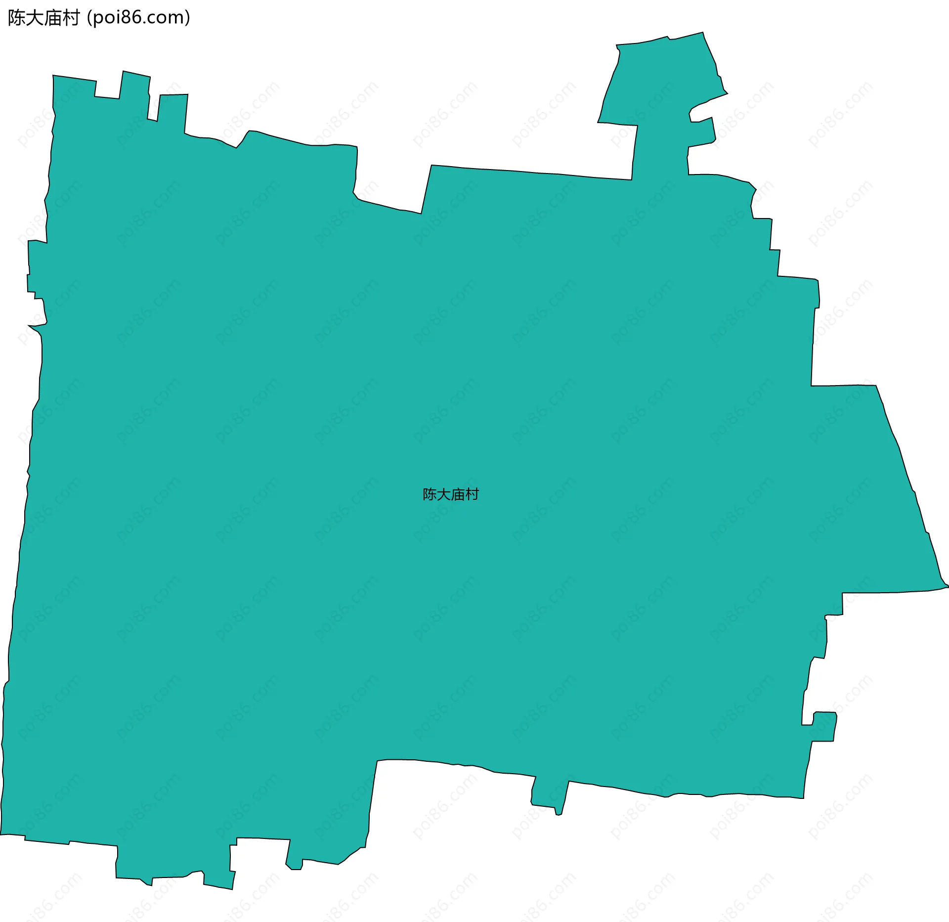 陈大庙村边界地图