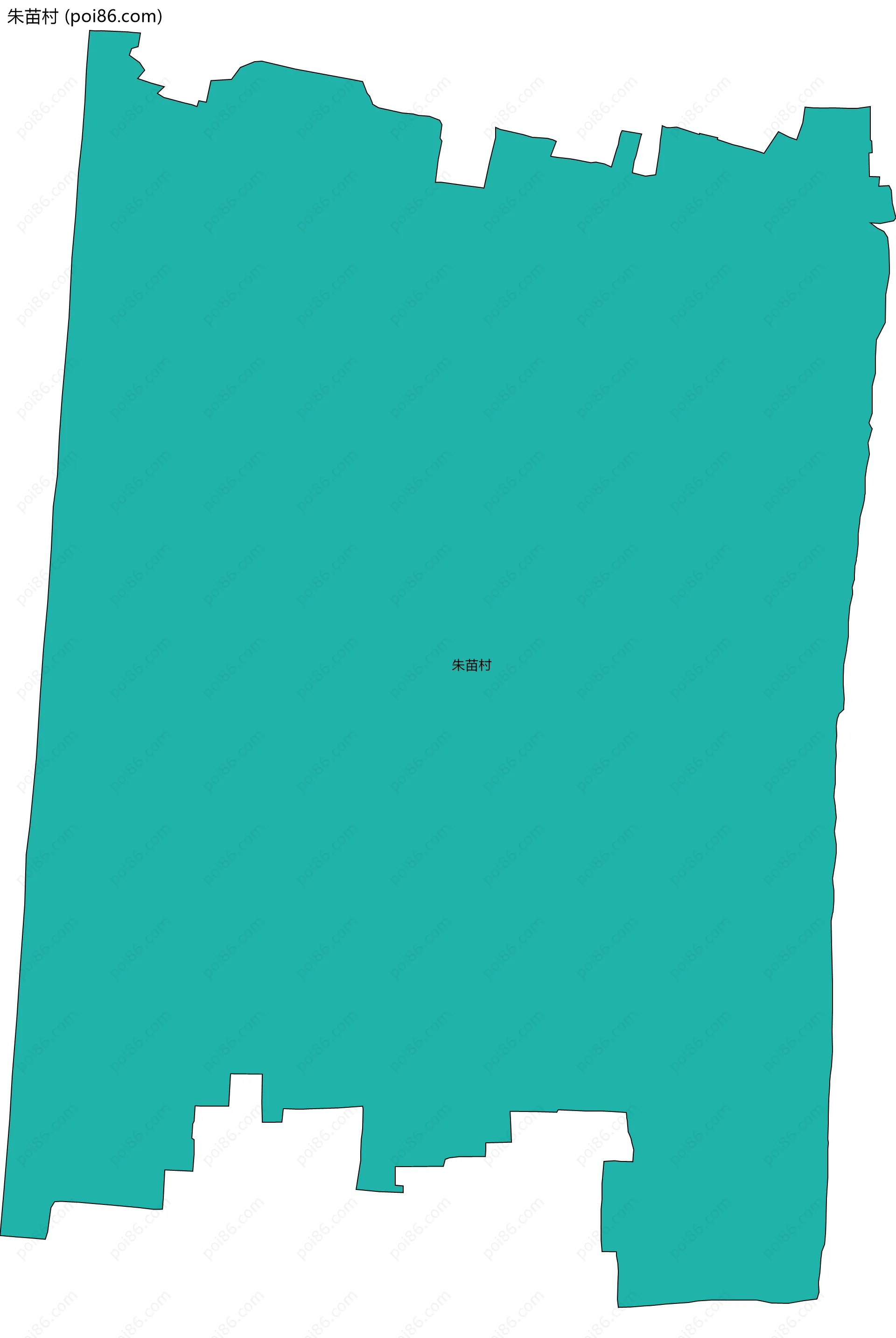 朱苗村边界地图
