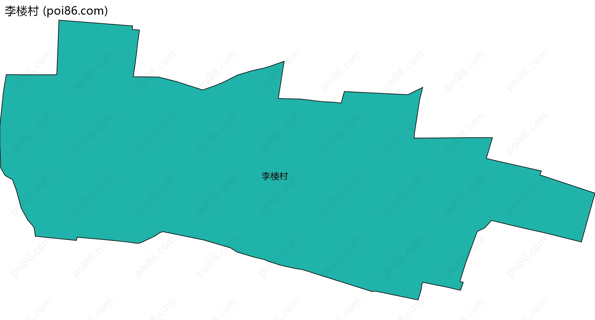 李楼村边界地图