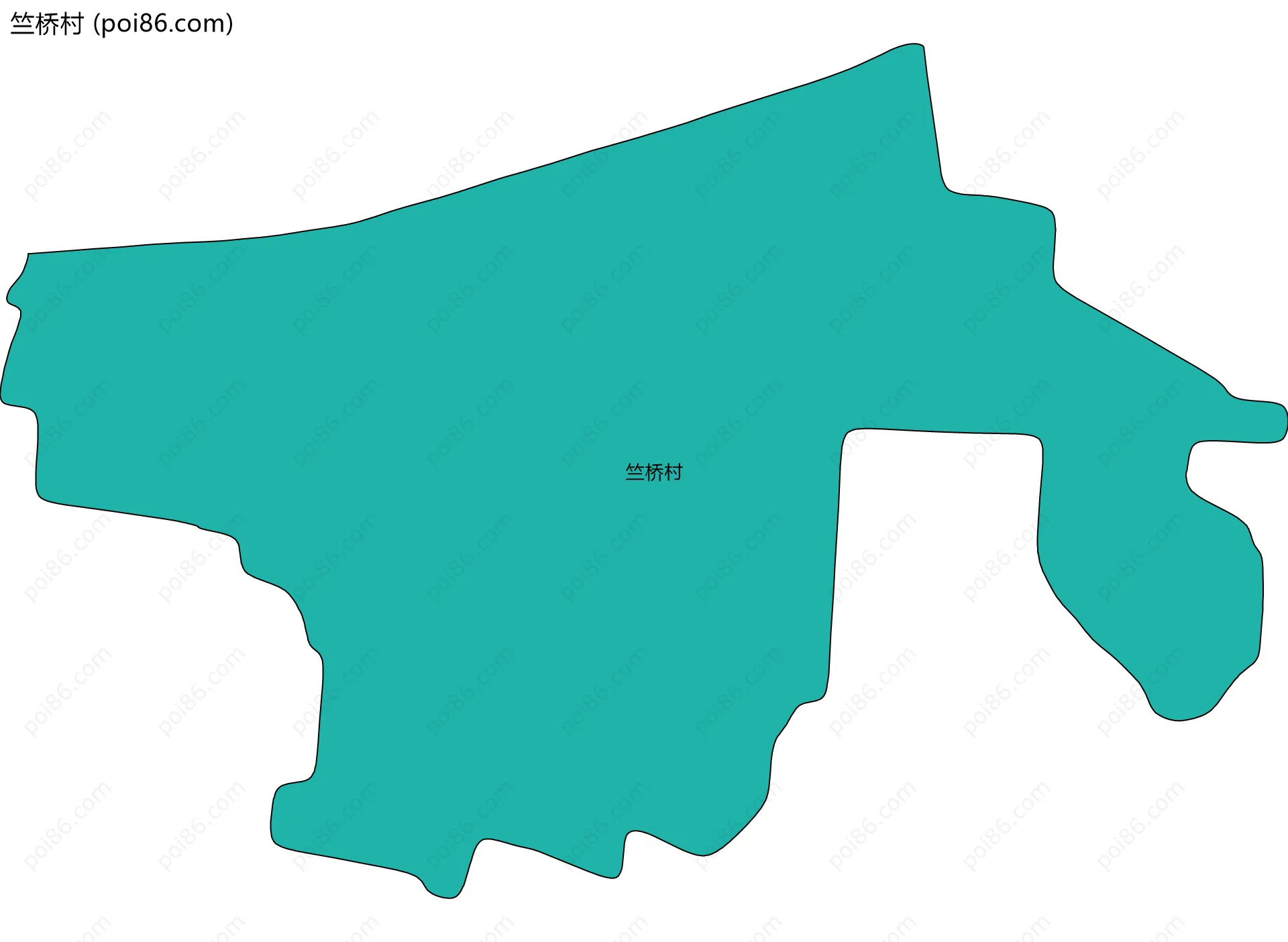 竺桥村边界地图