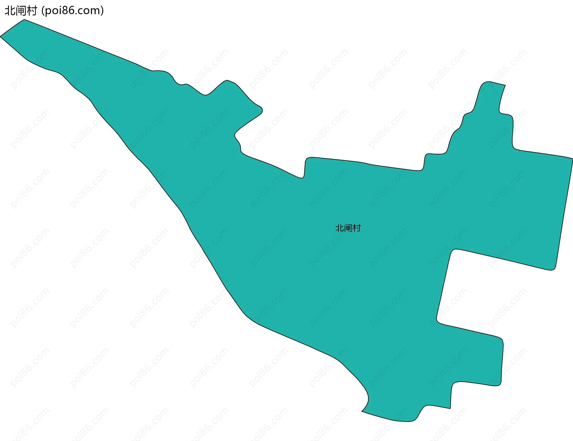北闸村边界地图