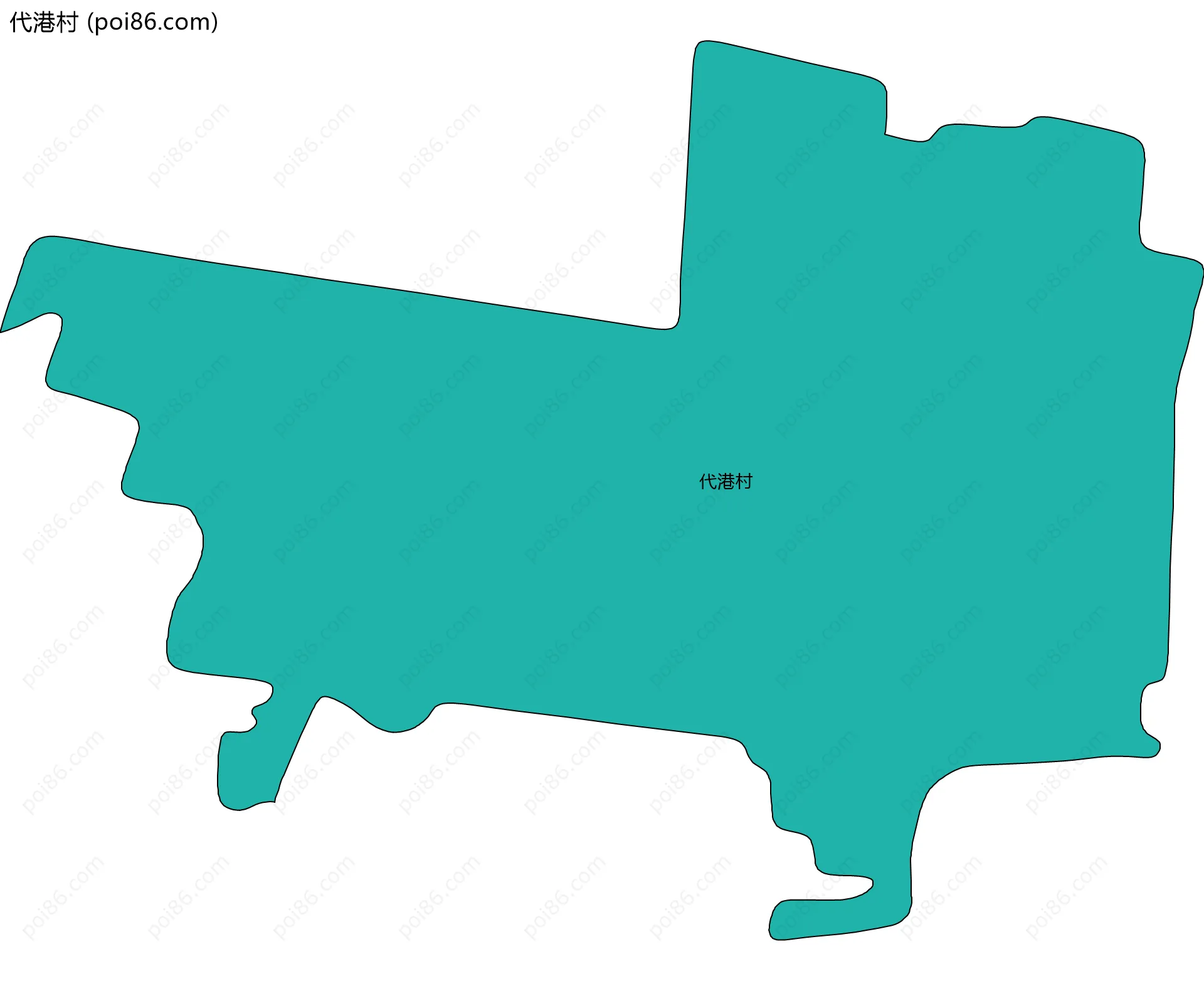 代港村边界地图