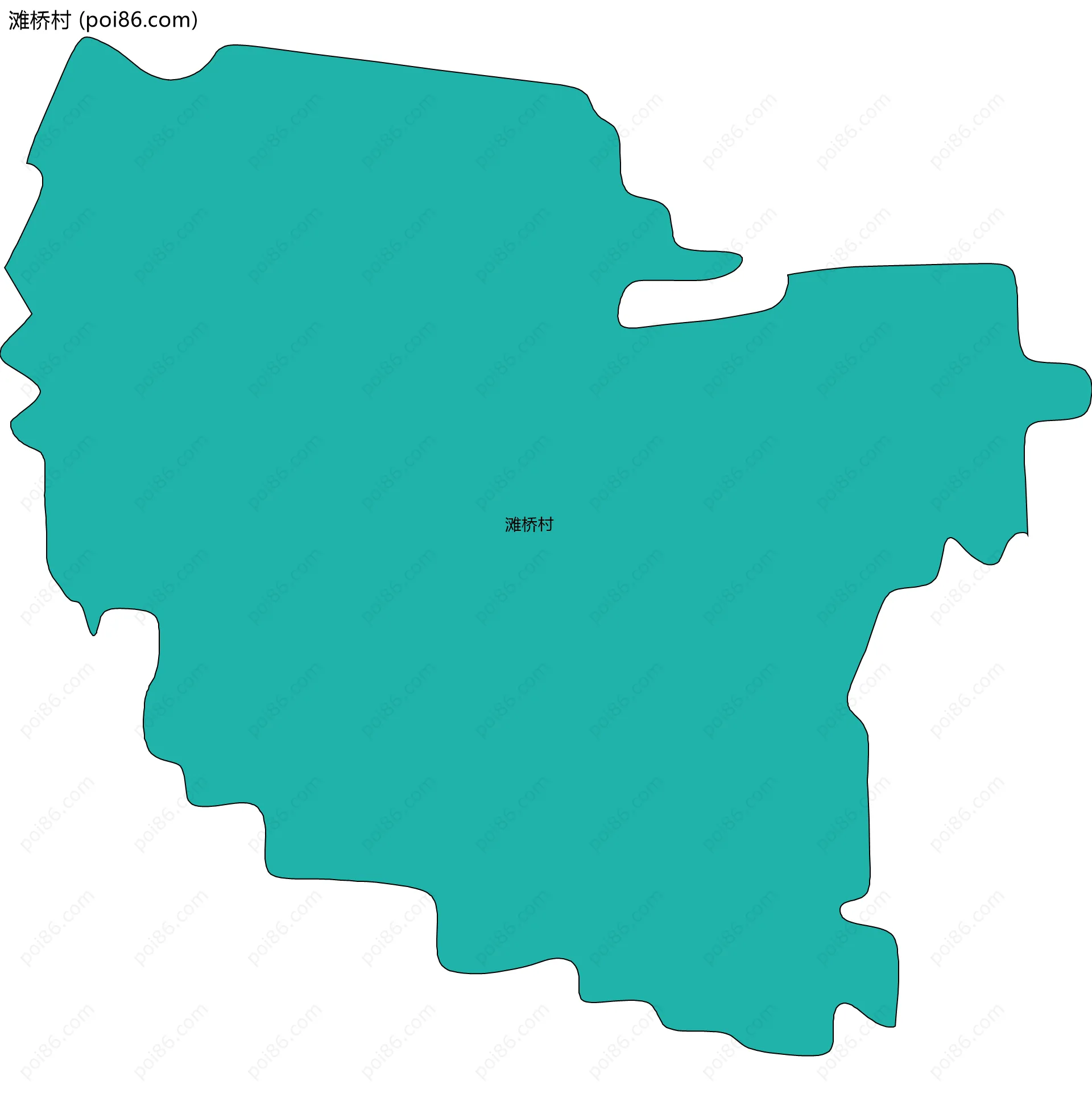 滩桥村边界地图