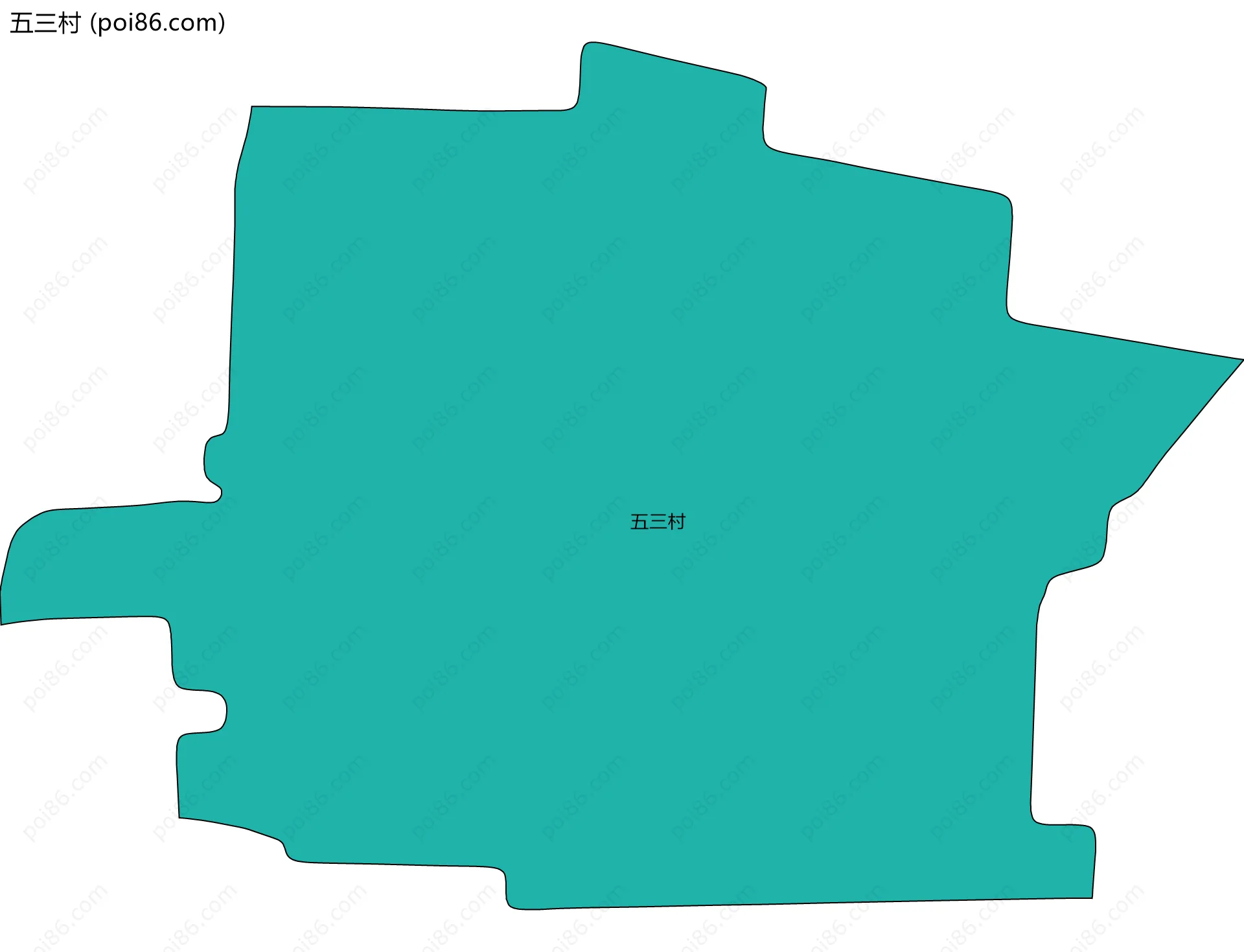 五三村边界地图